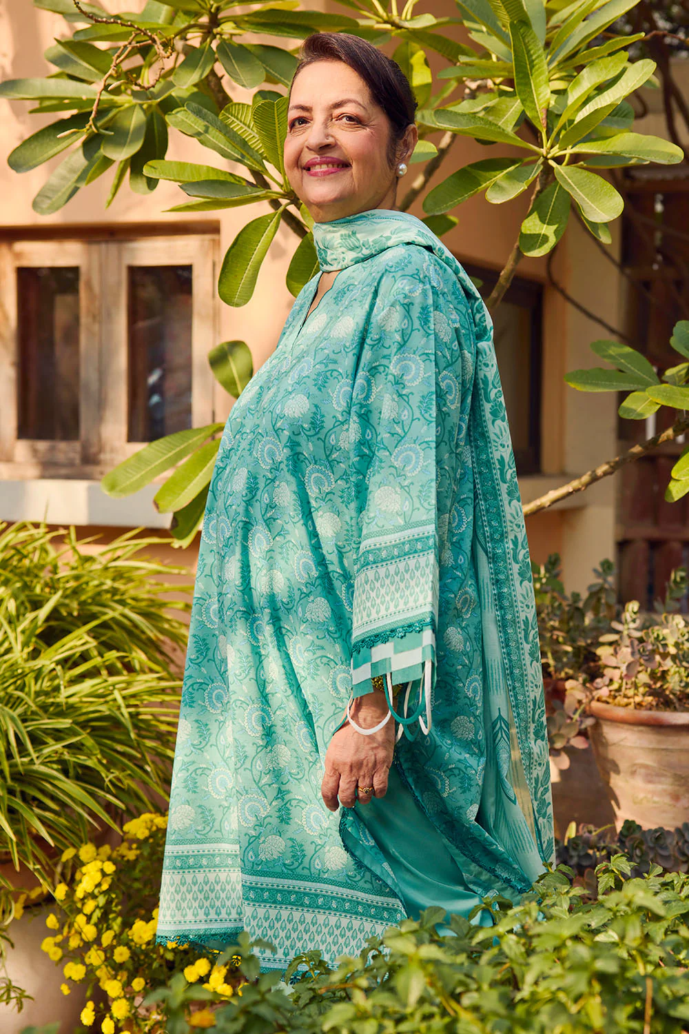 3 Piece Printed Lawn Suit with Dupatta - Image 4
