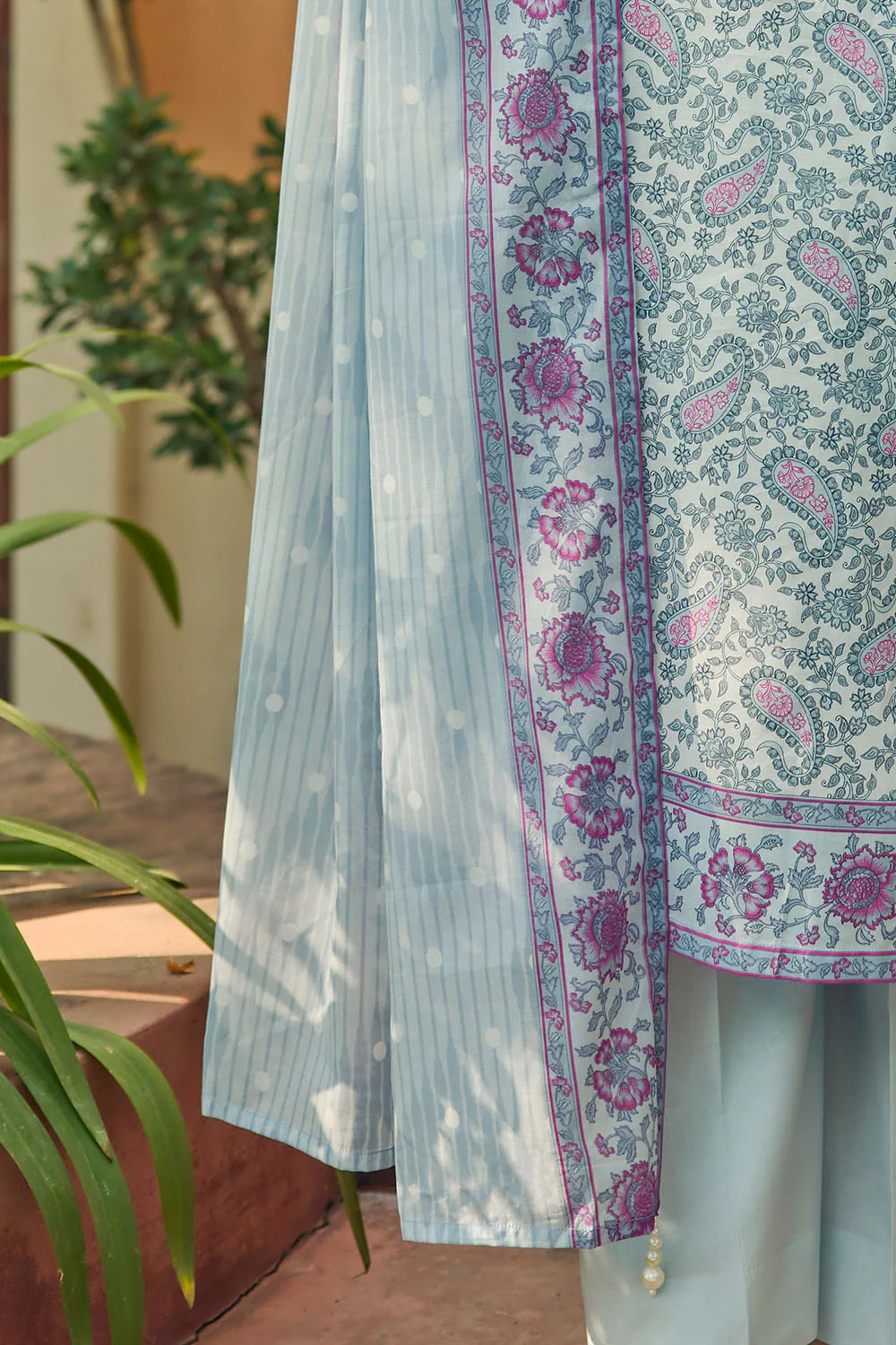 3 Piece Printed Lawn Suit with Dupatta - Image 6