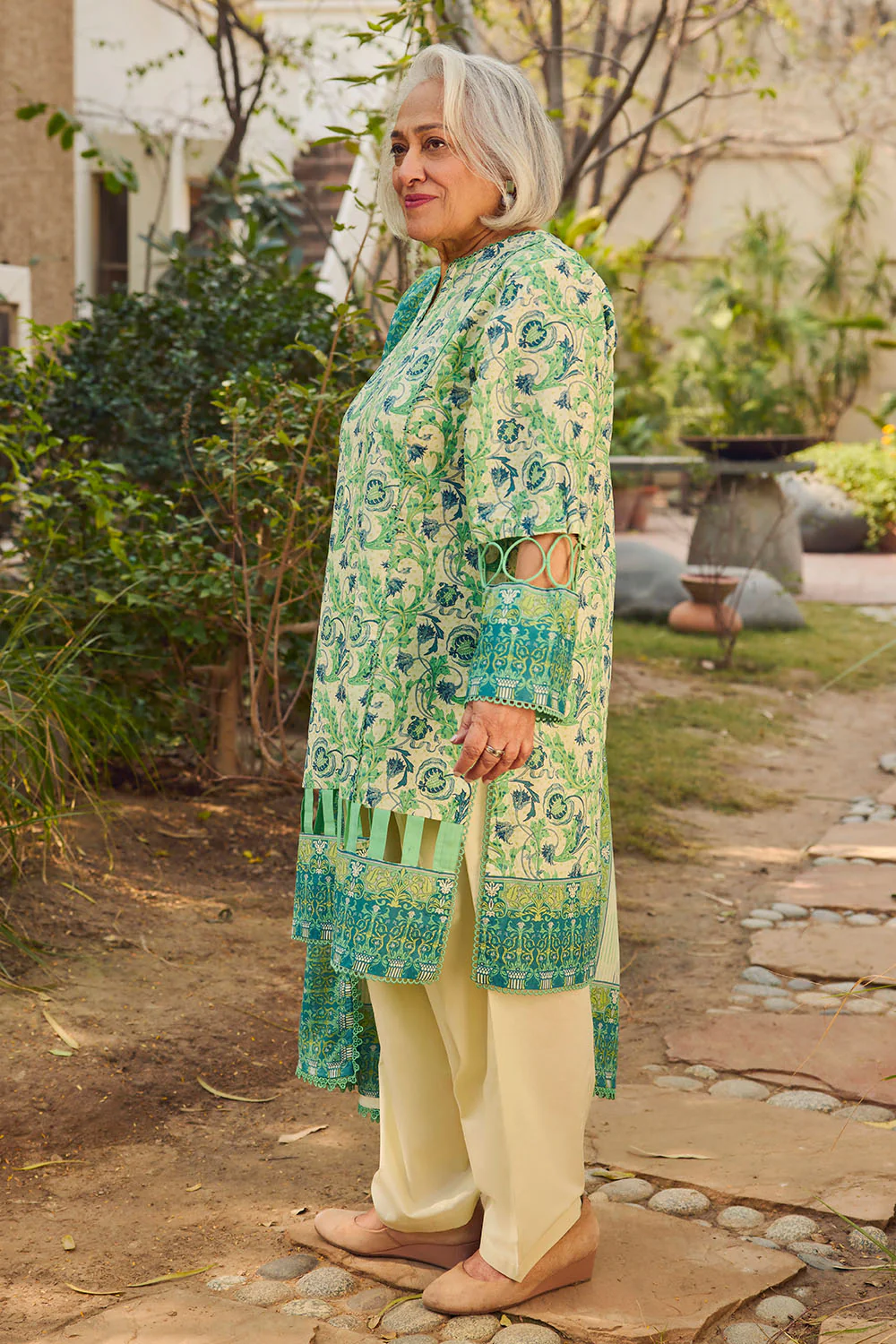 3 Piece Printed Lawn Suit with Dupatta - Image 3