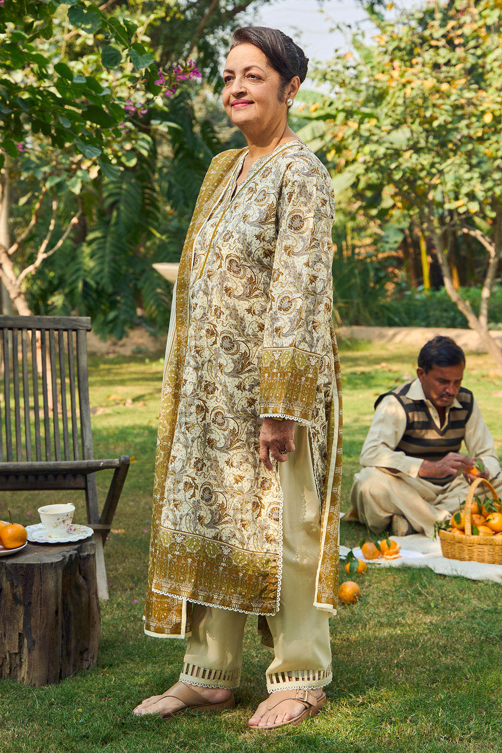 3 Piece Printed Lawn Suit with Dupatta - Image 3