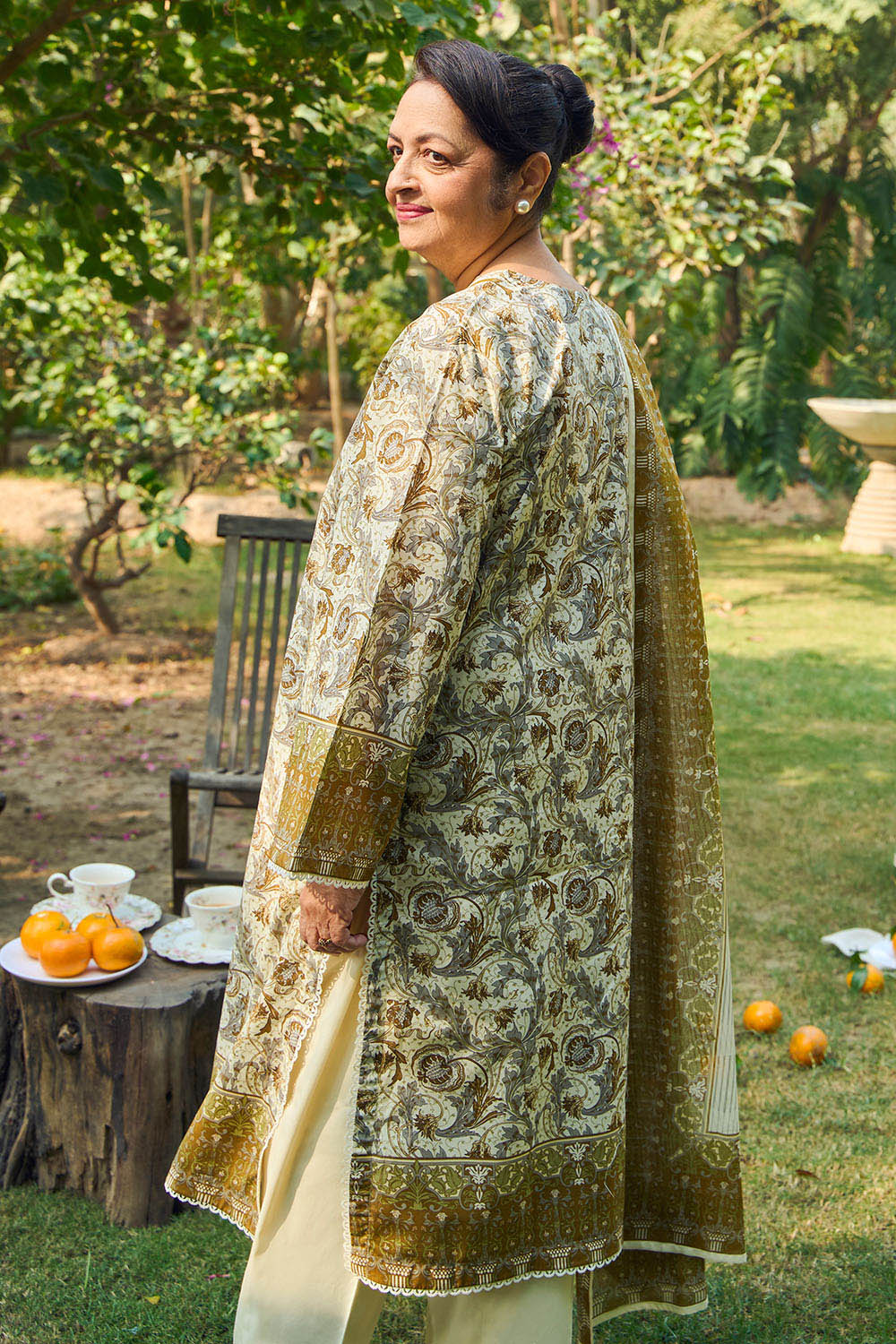 3 Piece Printed Lawn Suit with Dupatta - Image 4