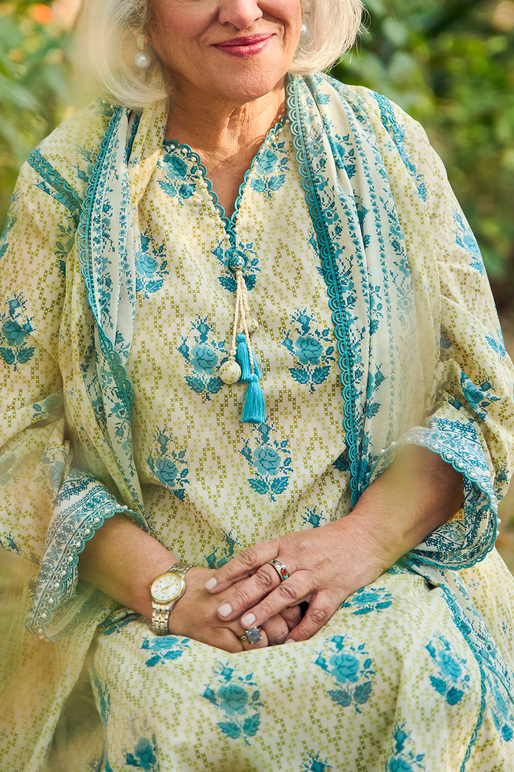 3 Piece Printed Lawn Suit with Dupatta - Image 2