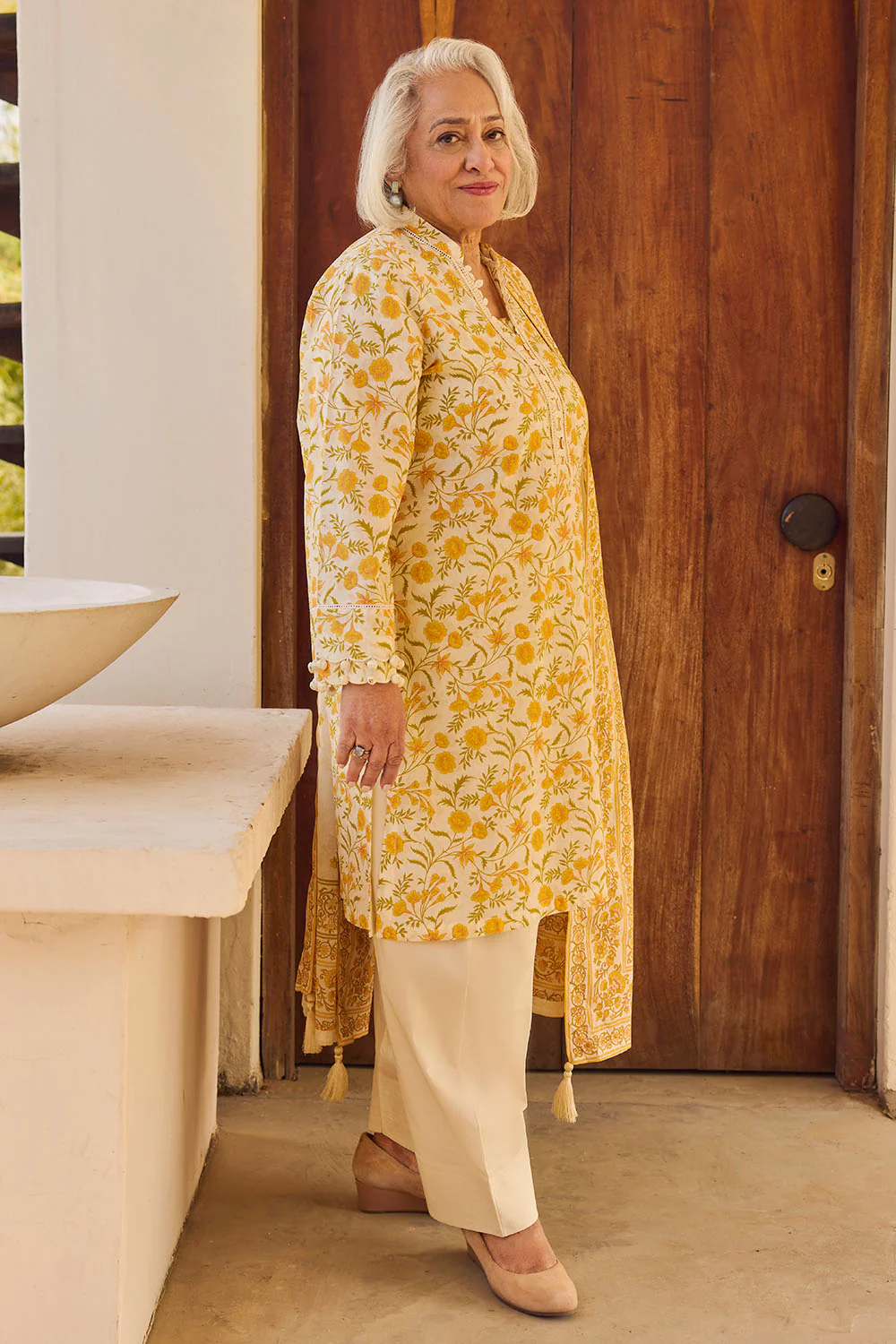 3 Piece Printed Lawn Suit with Dupatta - Image 3