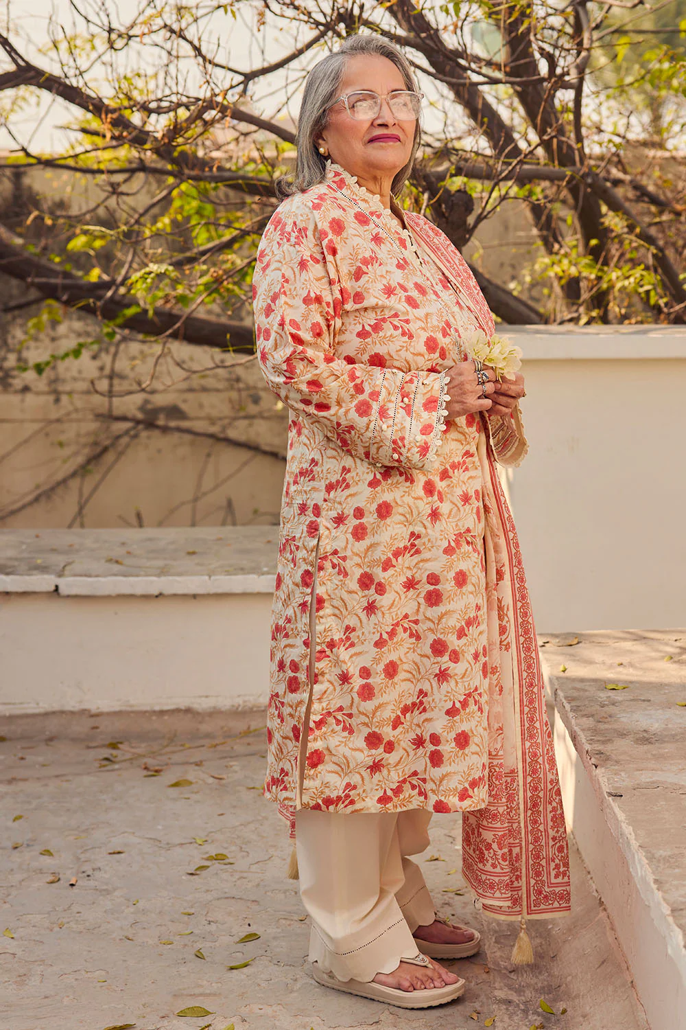 3 Piece Printed Lawn Suit with Dupatta - Image 3