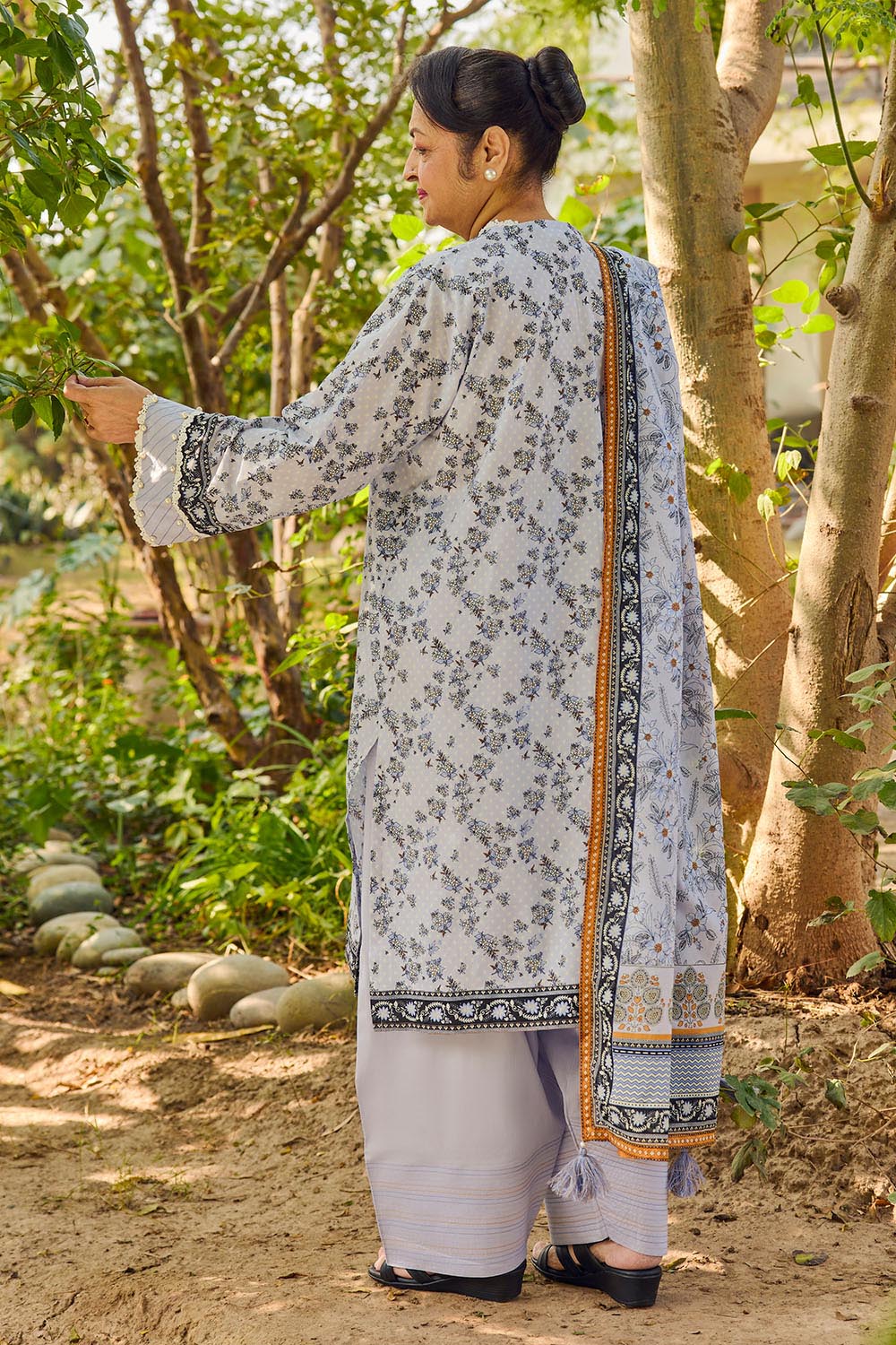 3 Piece Printed Lawn Suit with Dupatta - Image 4