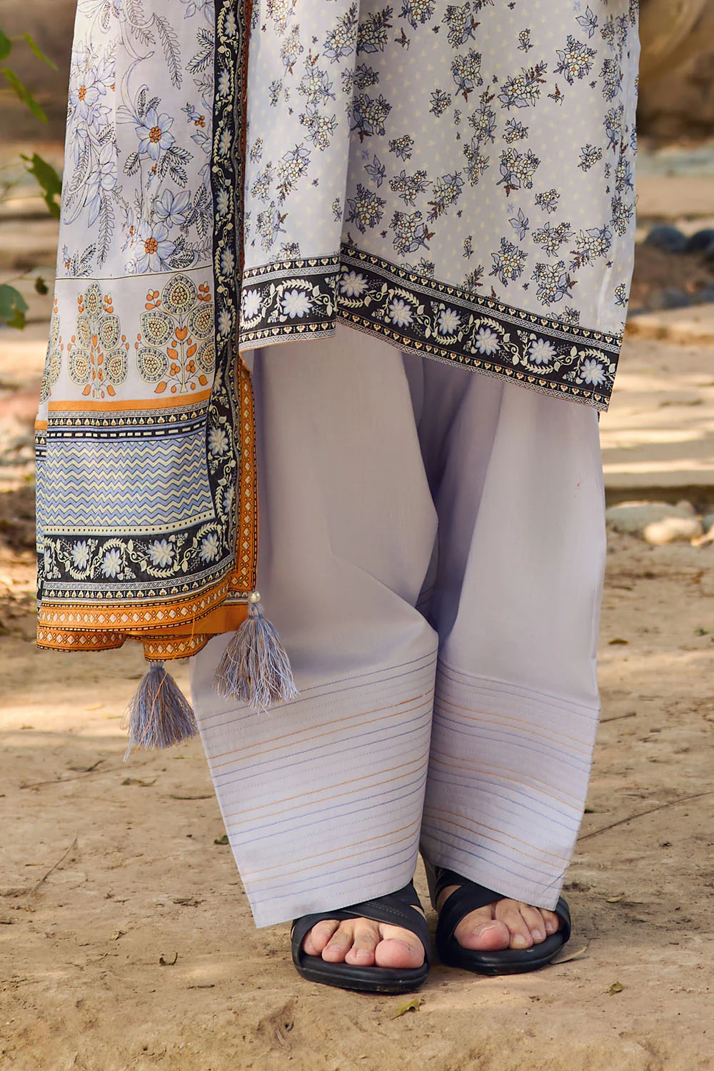 3 Piece Printed Lawn Suit with Dupatta - Image 5