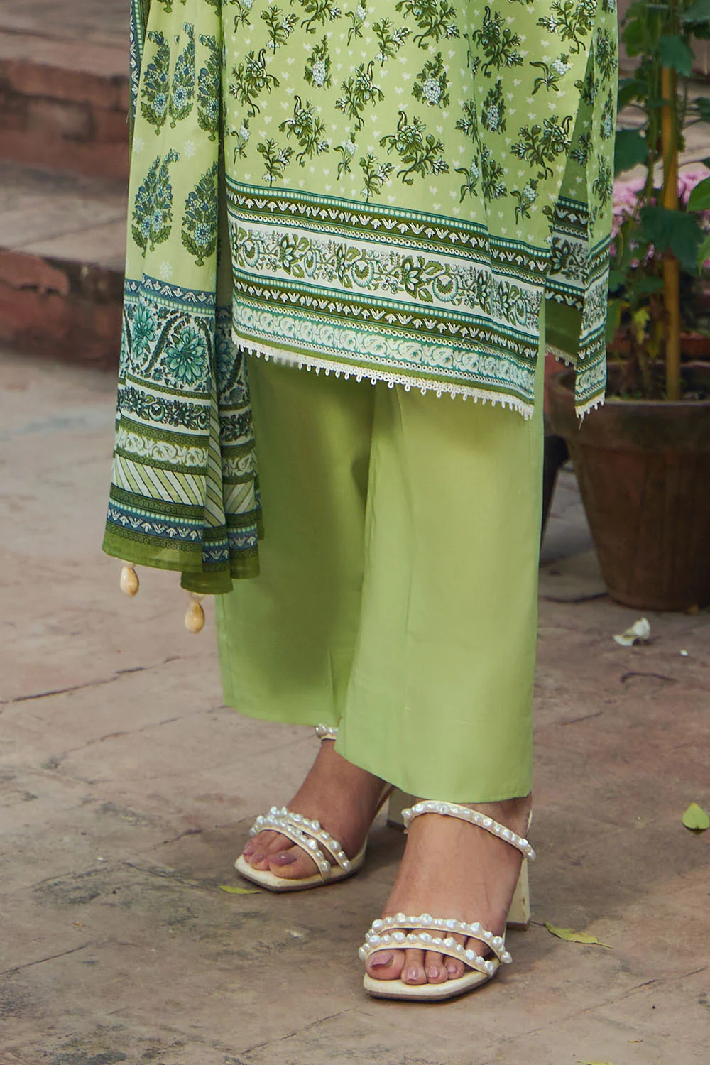 3 Piece Printed Lawn Suit with Dupatta - Image 5