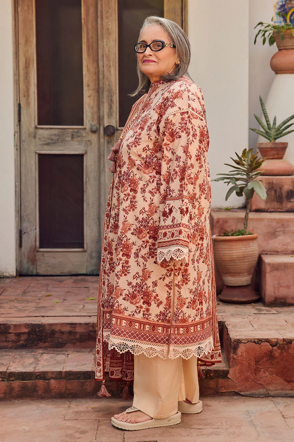 3 Piece Printed Lawn Suit with Dupatta - Image 3