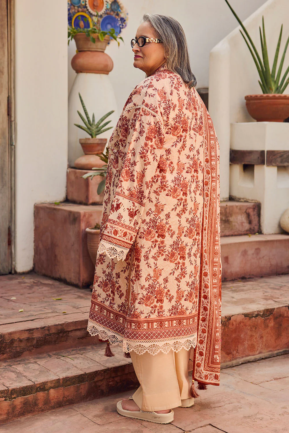 3 Piece Printed Lawn Suit with Dupatta - Image 4