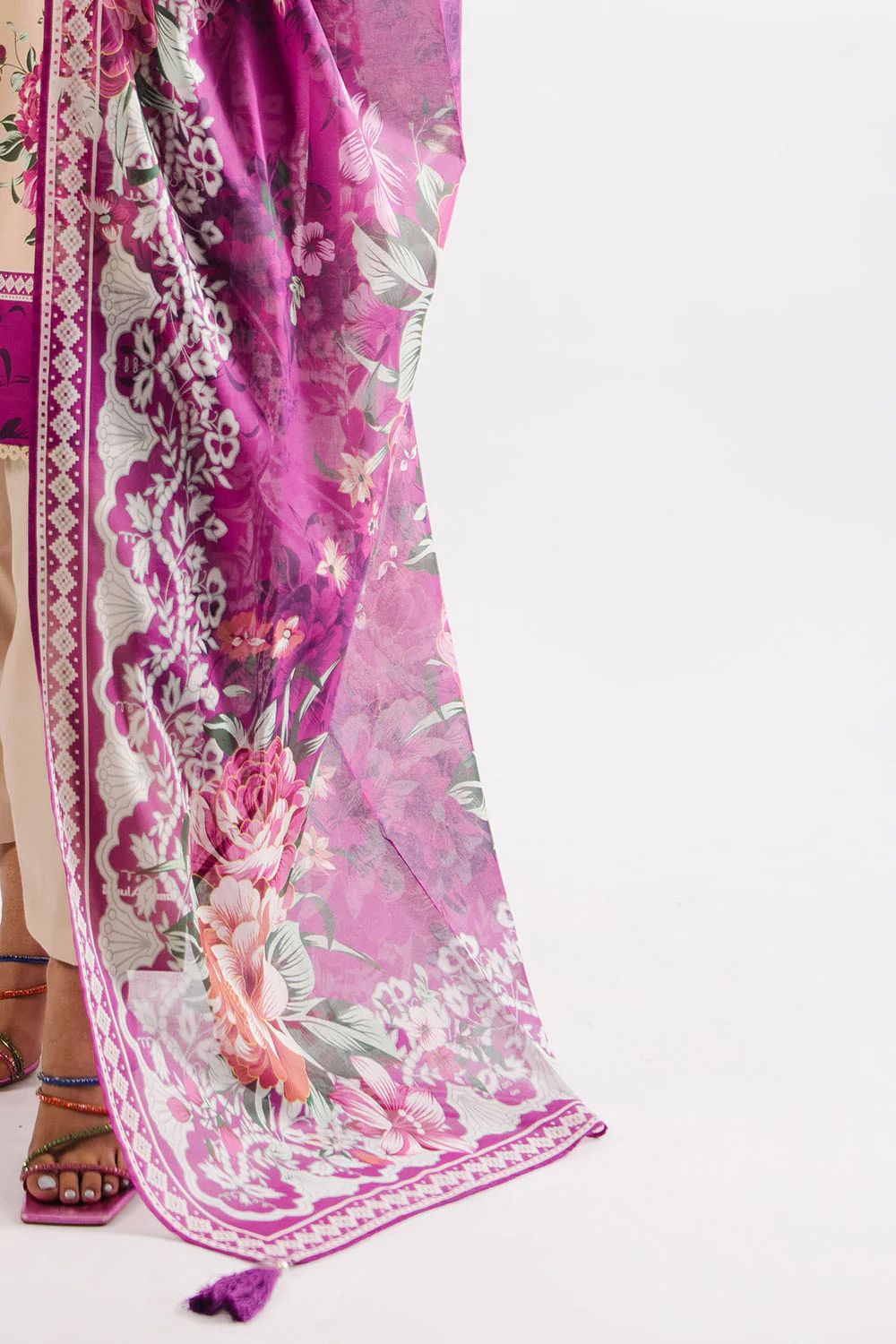 3 Piece Printed Lawn Suit with Dupatta - Image 6