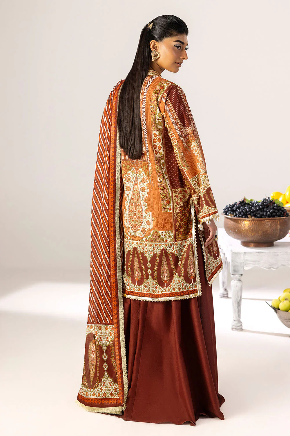 3 Piece Printed Lawn Suit with Dupatta - Image 4
