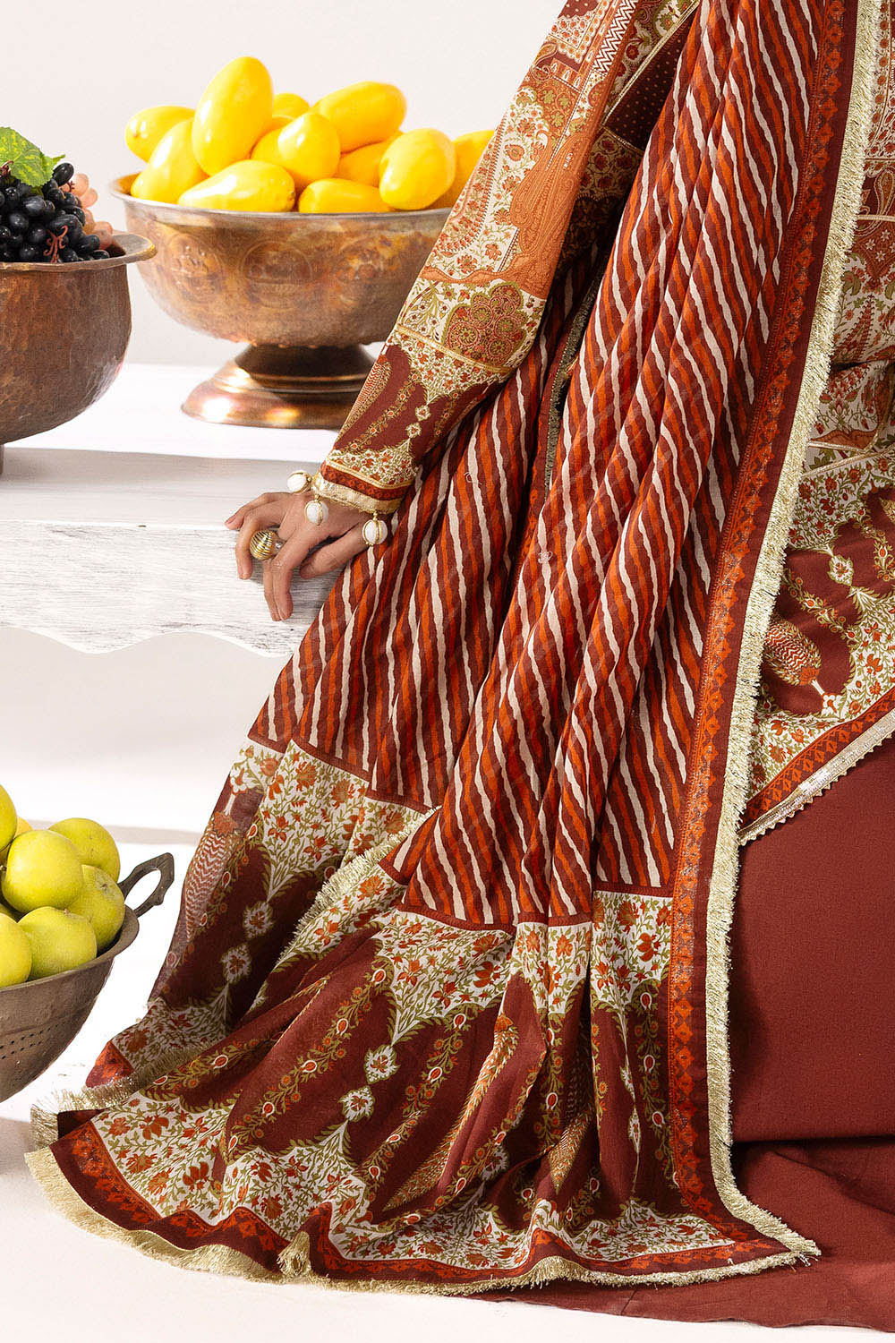 3 Piece Printed Lawn Suit with Dupatta - Image 5