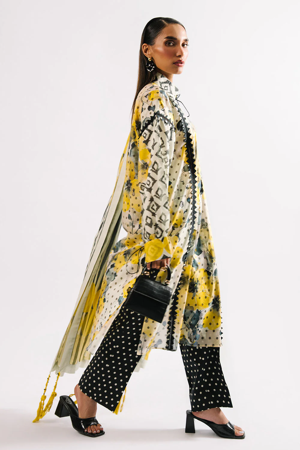 3 Piece Printed Lawn Suit with Dupatta - Image 3