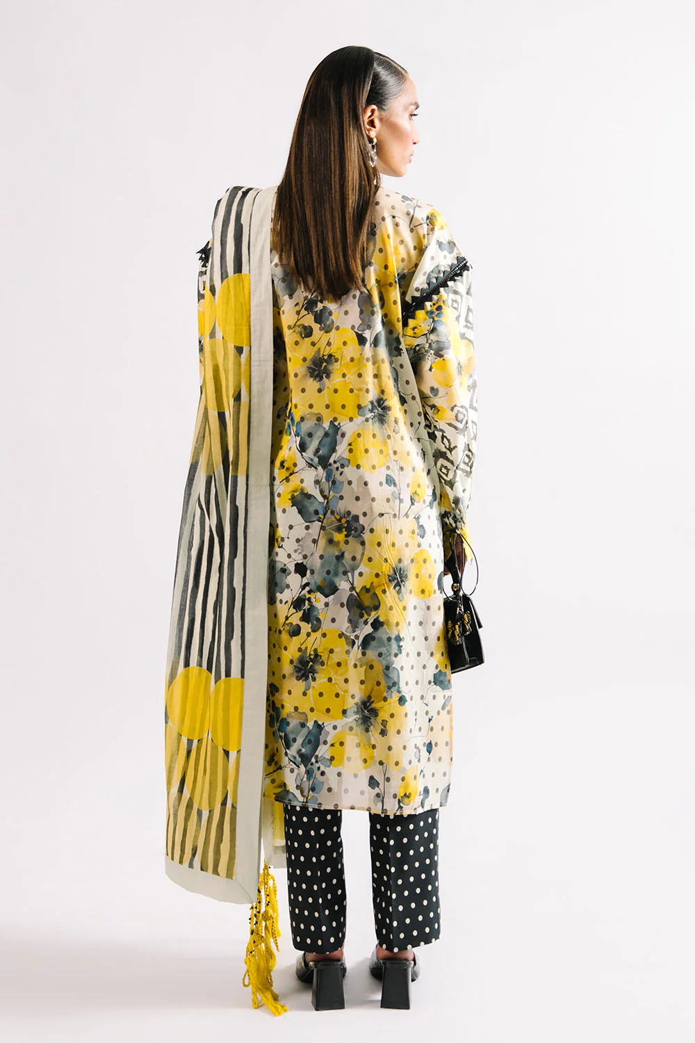 3 Piece Printed Lawn Suit with Dupatta - Image 4