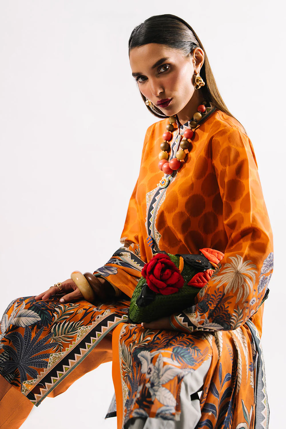 3 Piece Printed Lawn Suit with Dupatta - Image 4