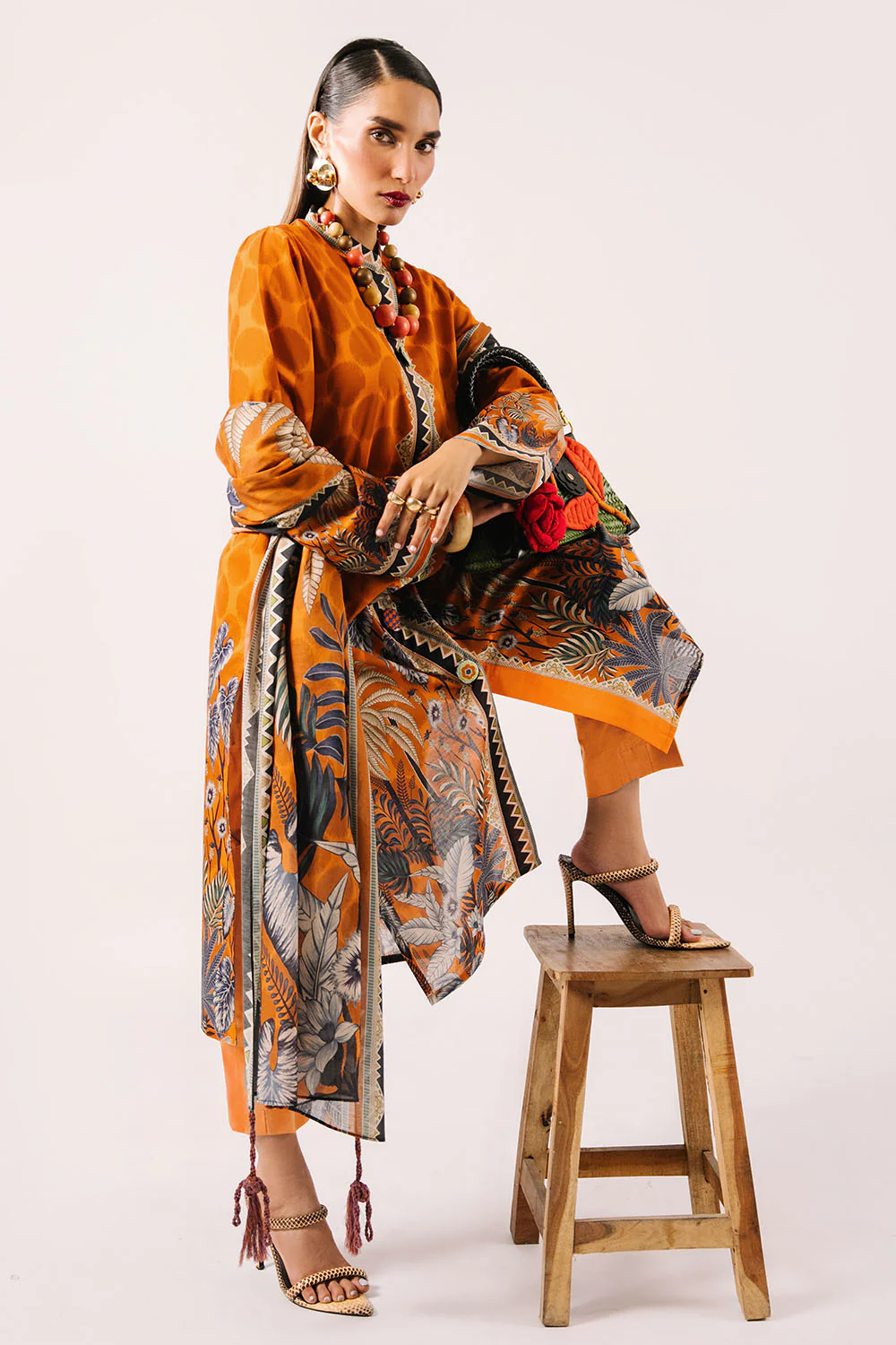 3 Piece Printed Lawn Suit with Dupatta - Image 6