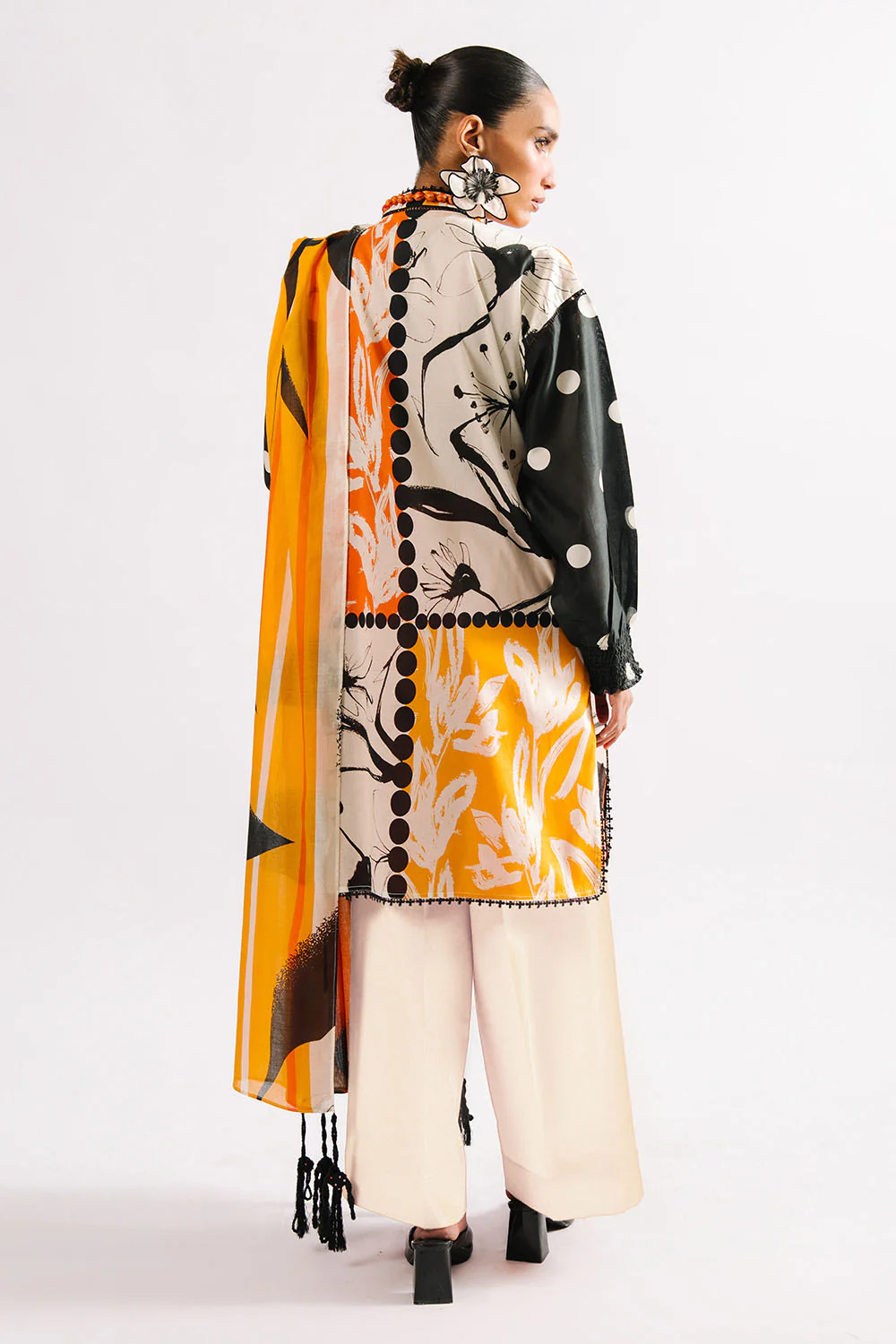 3 Piece Printed Lawn Suit with Dupatta - Image 5