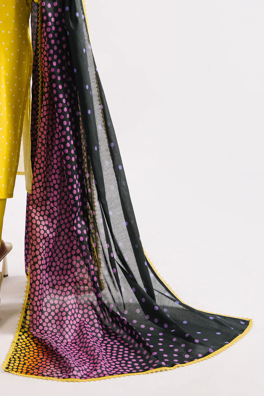 3 Piece Printed Lawn Suit with Dupatta - Image 6
