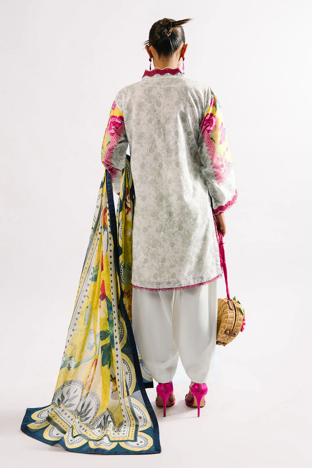 3 Piece Printed Lawn Suit with Dupatta - Image 5