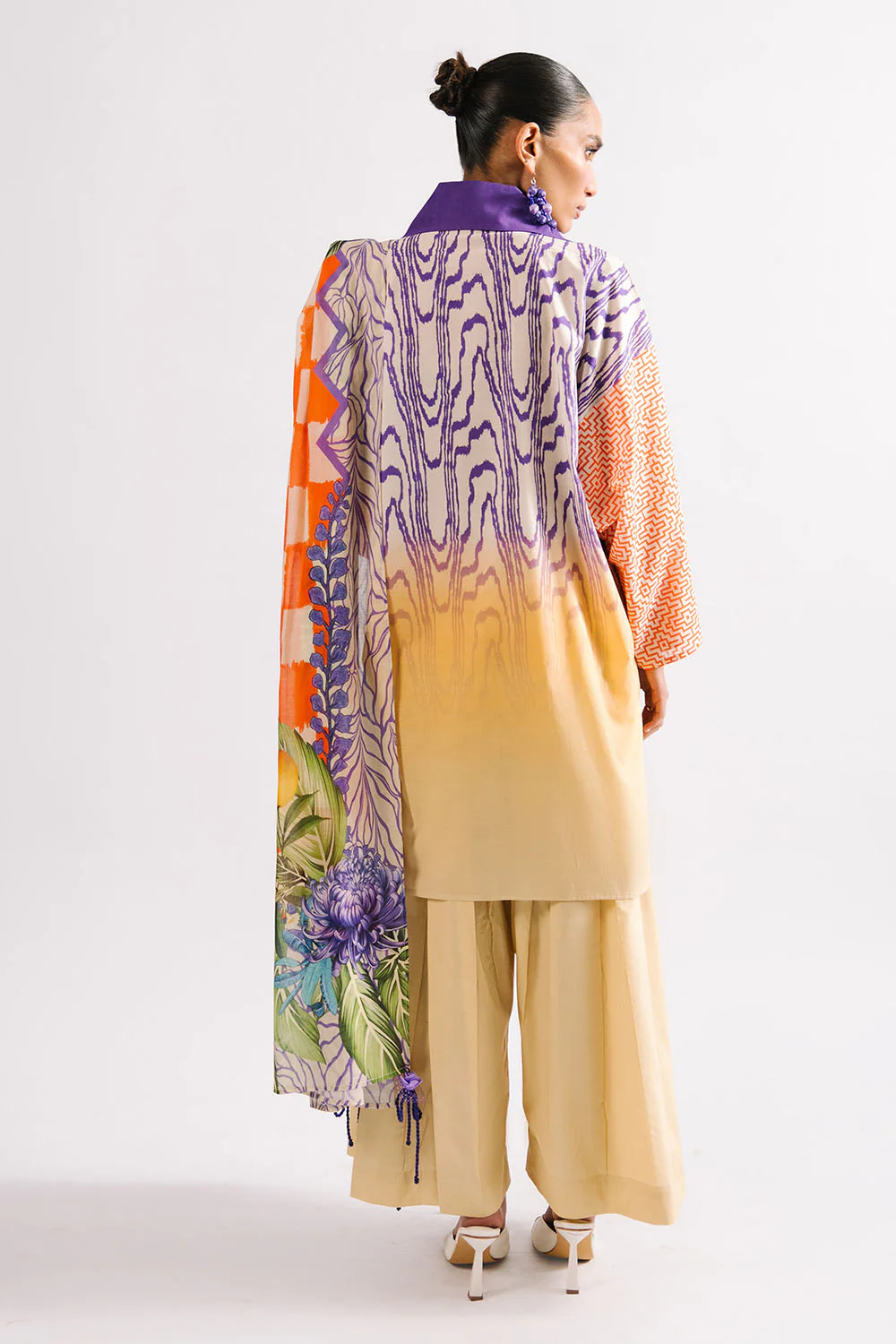 3 Piece Printed Lawn Suit with Dupatta - Image 4