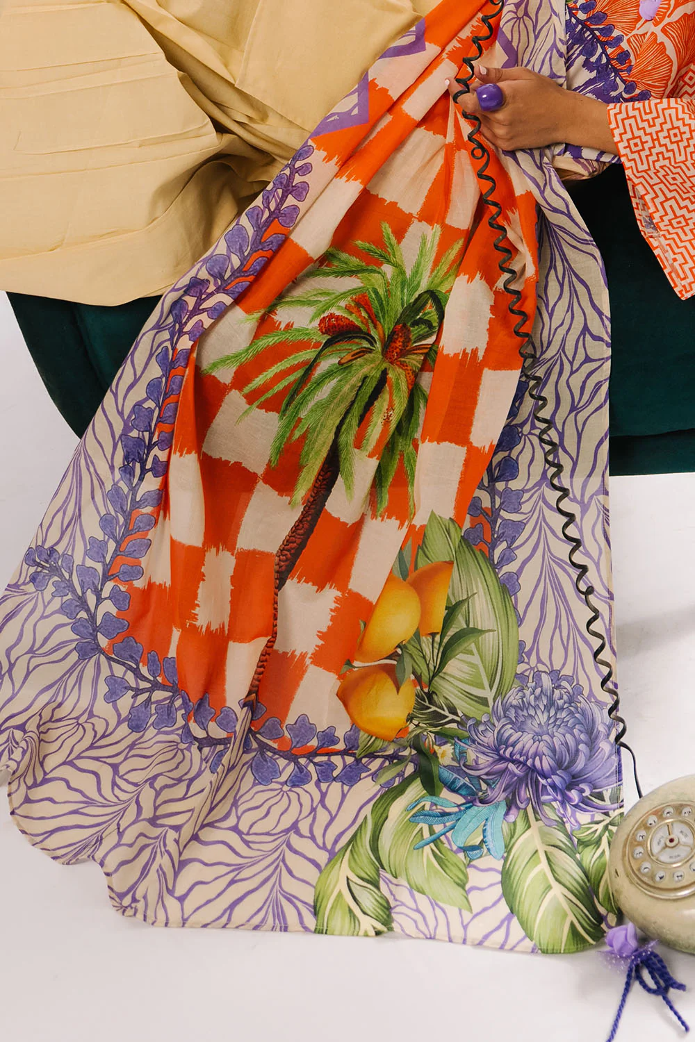 3 Piece Printed Lawn Suit with Dupatta - Image 6