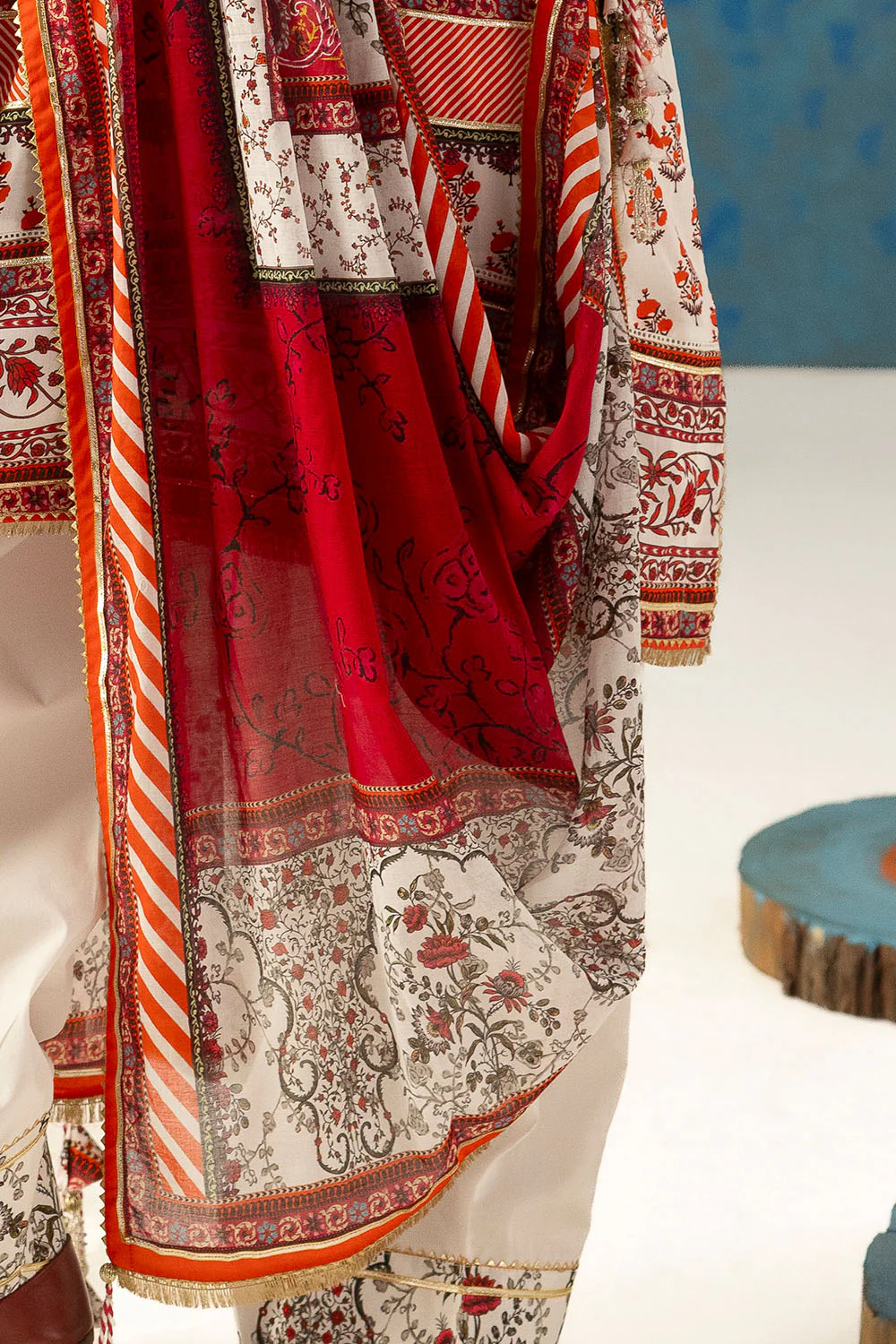 3 Piece Printed Lawn Suit with Dupatta - Image 5