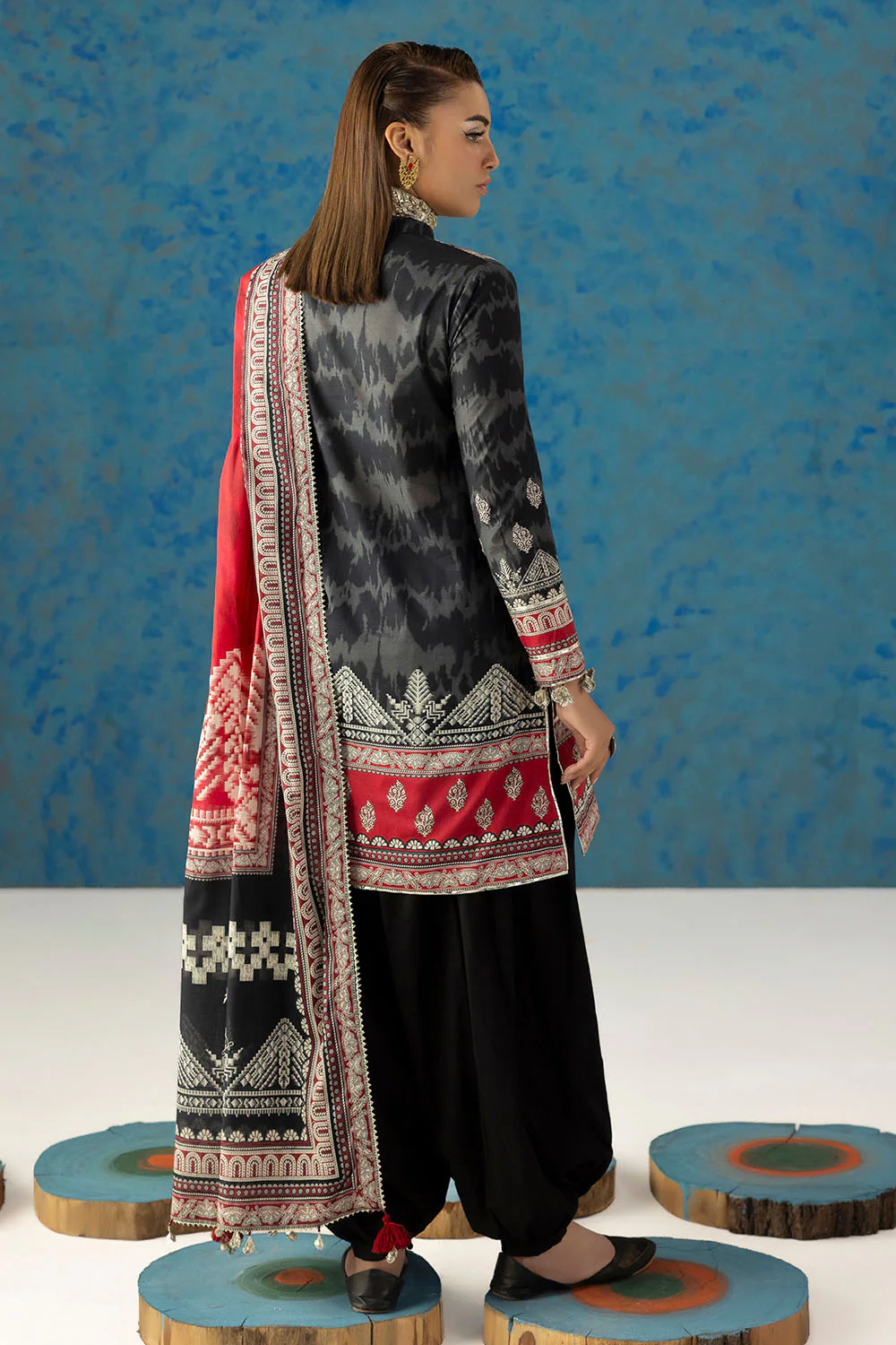 3 Piece Printed Lawn Suit with Dupatta - Image 4