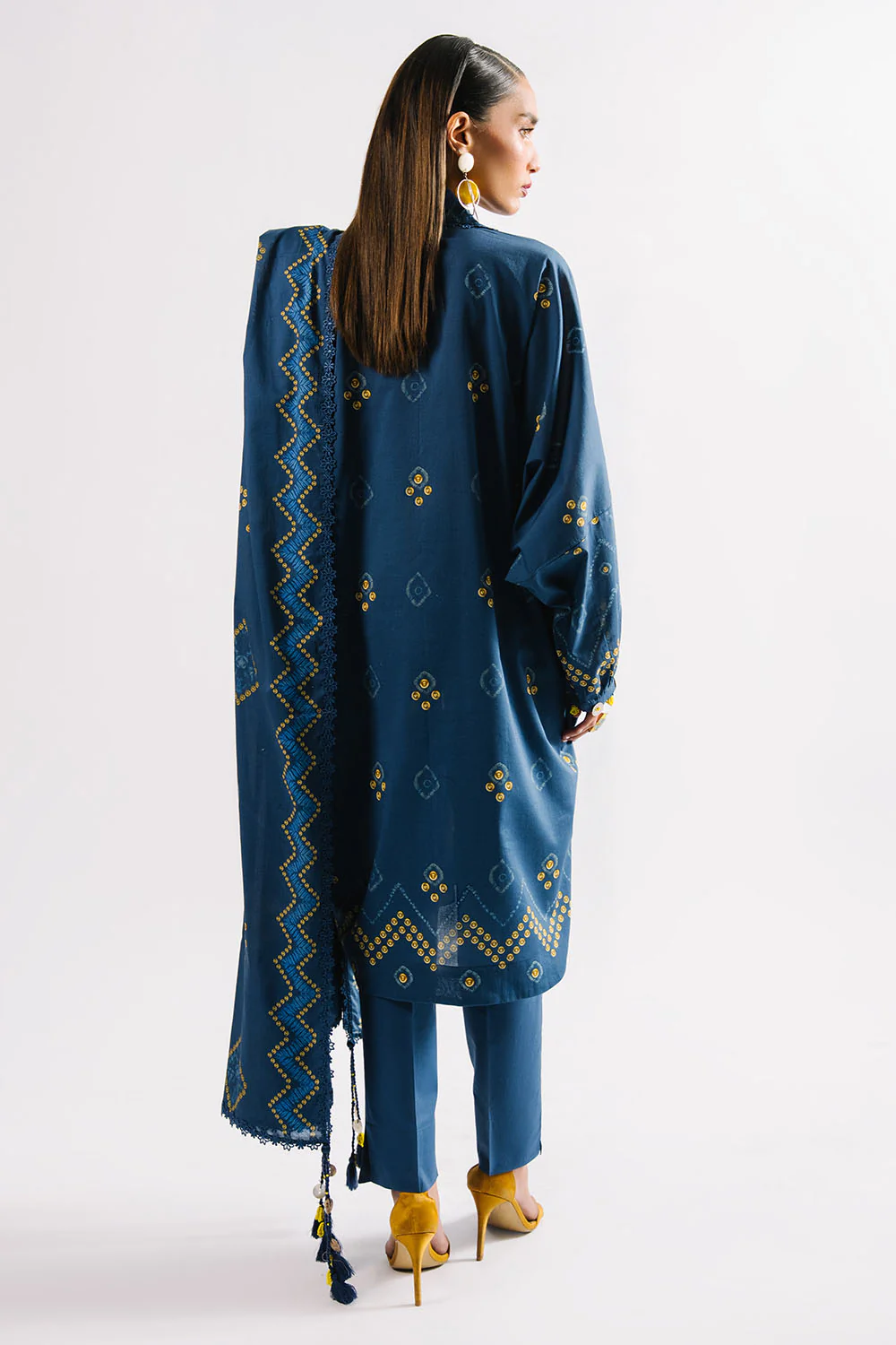 3 Piece Printed Lawn Suit with Dupatta - Image 4
