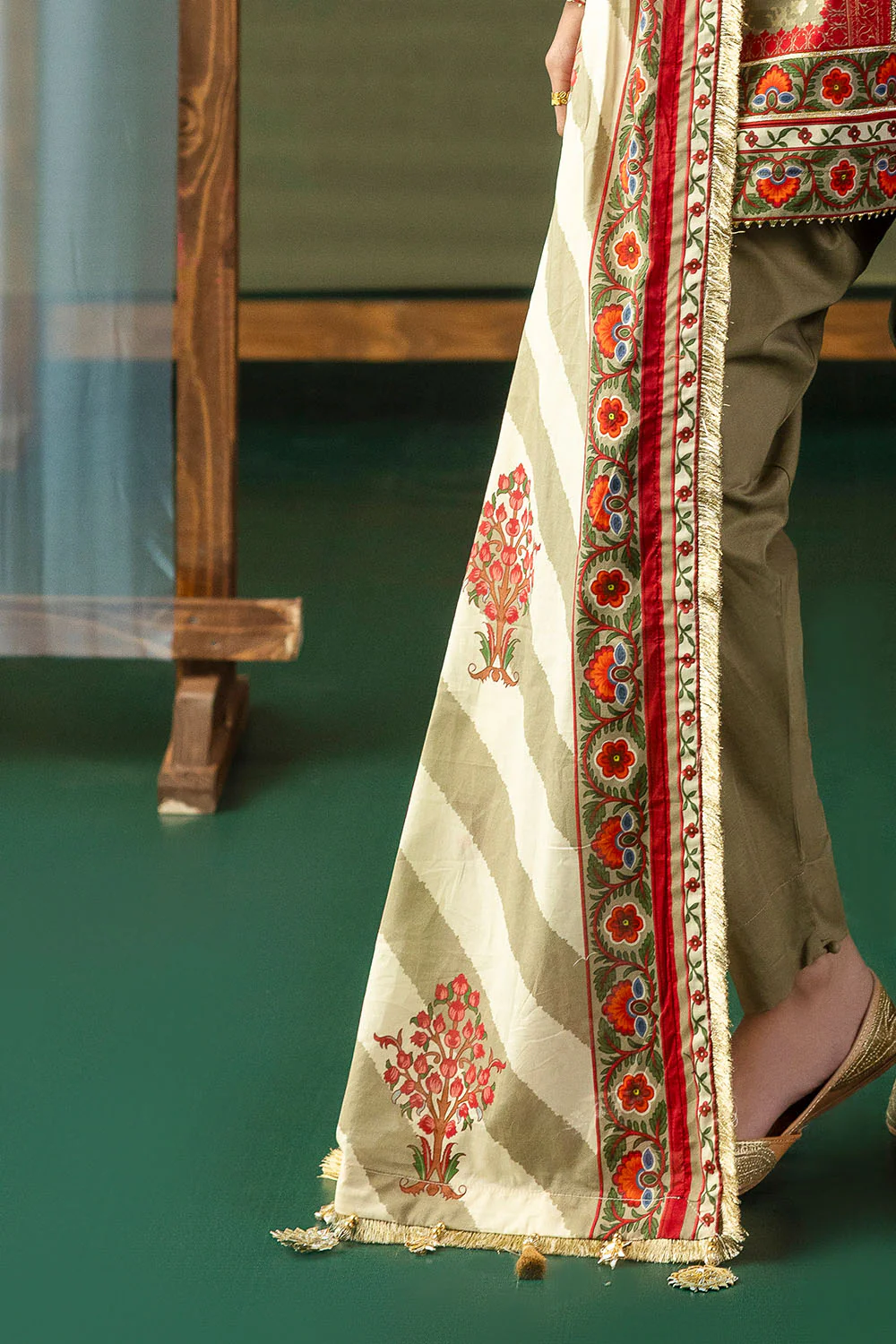 3 Piece Printed Lawn Suit with Dupatta - Image 5
