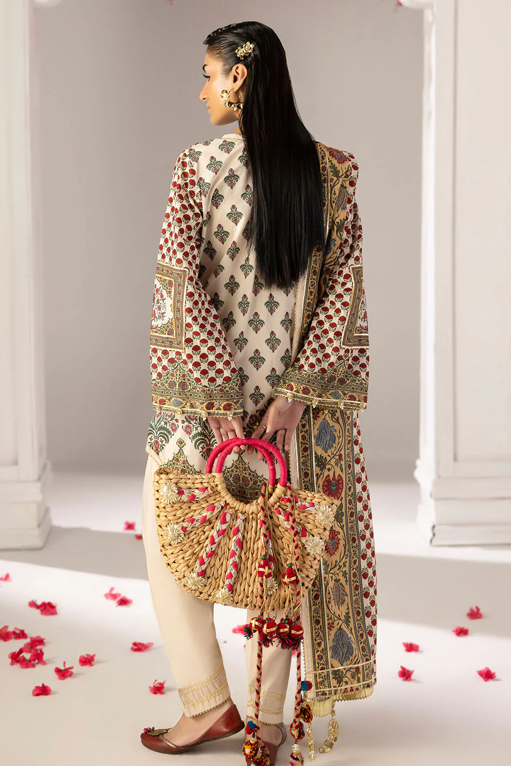 3 Piece Printed Lawn Suit with Dupatta - Image 4