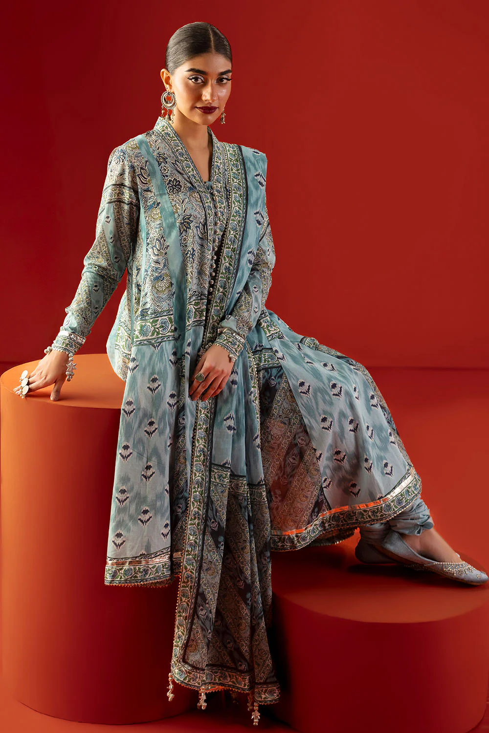 3 Piece Printed Lawn Suit with Dupatta - Image 3