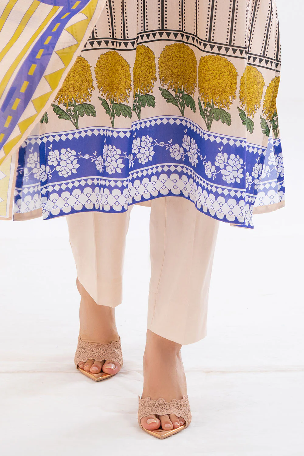3 Piece Printed Lawn Suit with Dupatta - Image 5