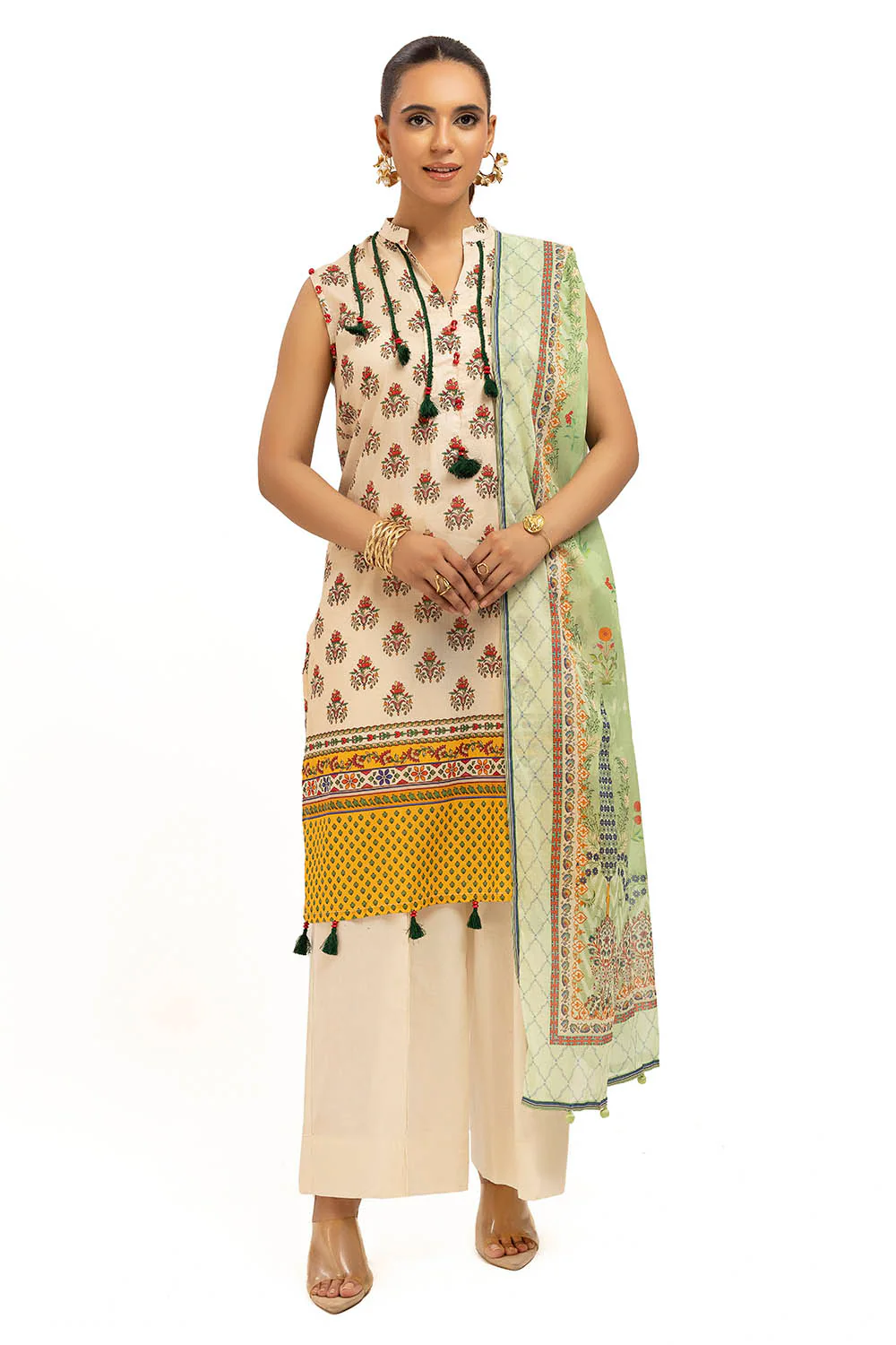 3 Piece Printed Lawn Suit with Dupatta