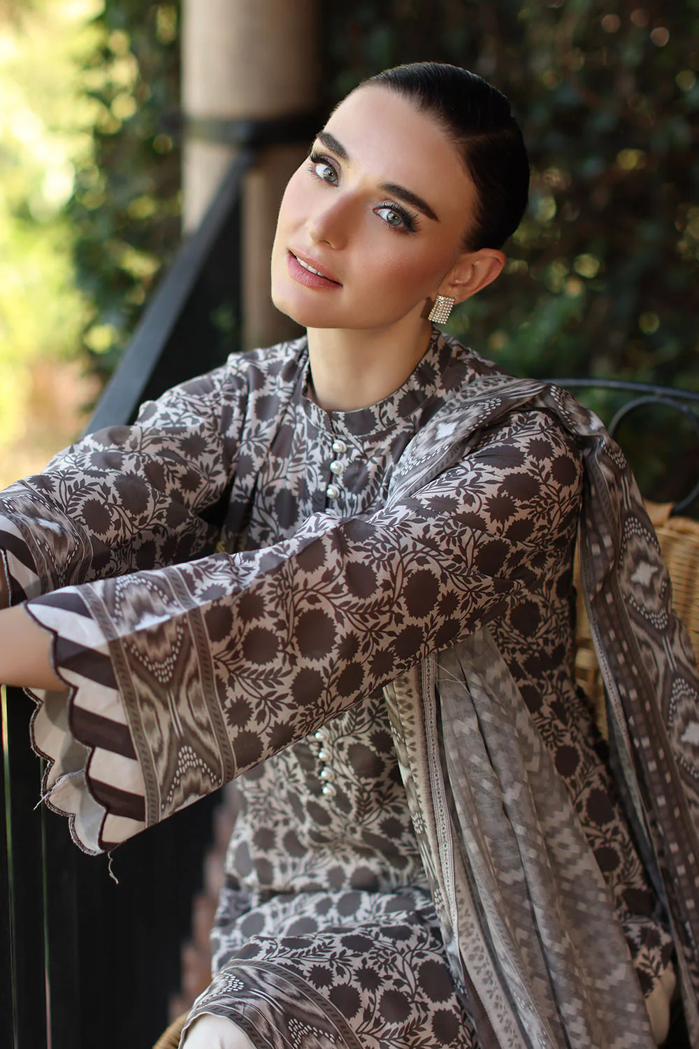 3 Piece Printed Lawn Suit with Dupatta - Image 3