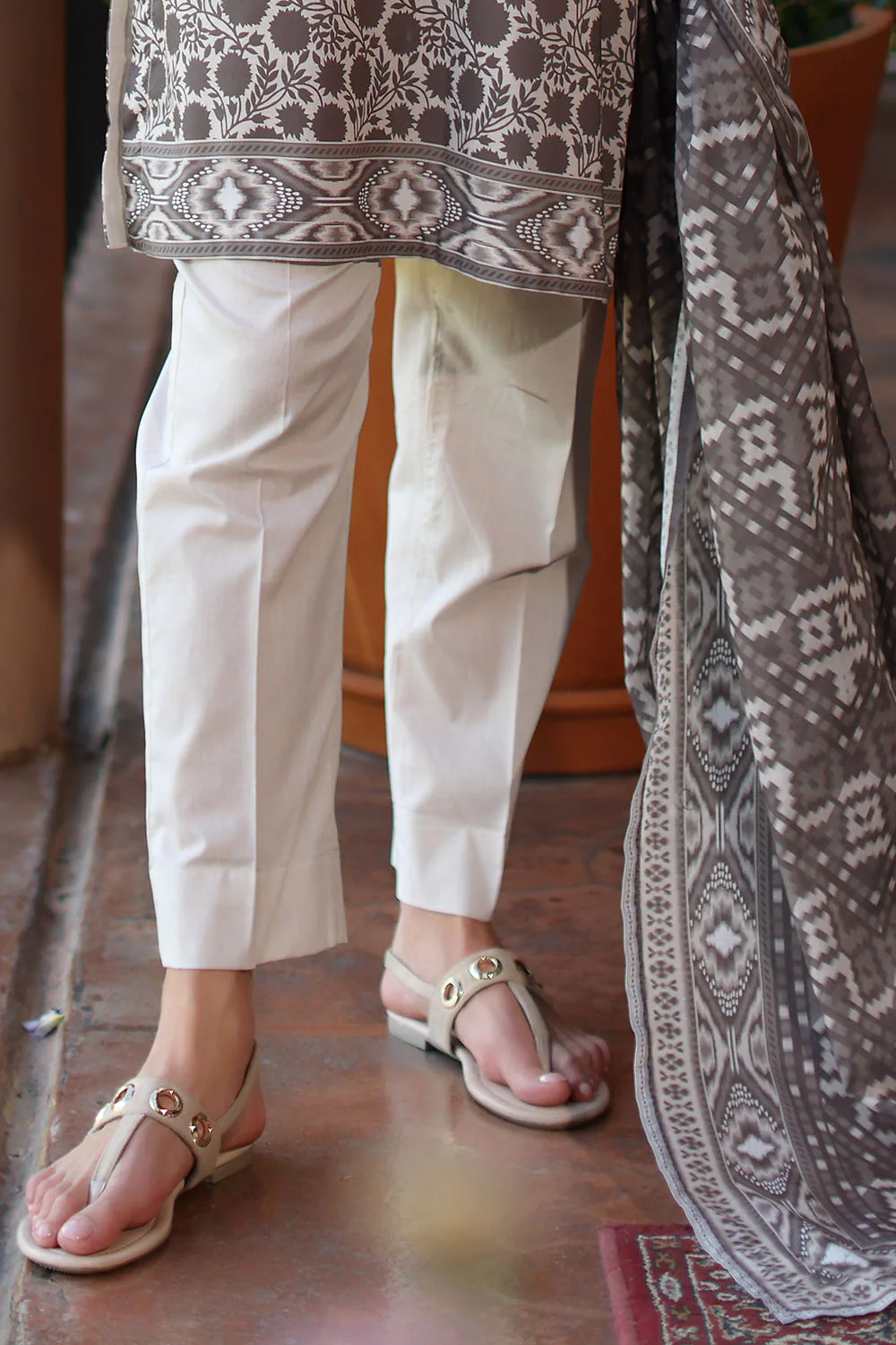 3 Piece Printed Lawn Suit with Dupatta - Image 5