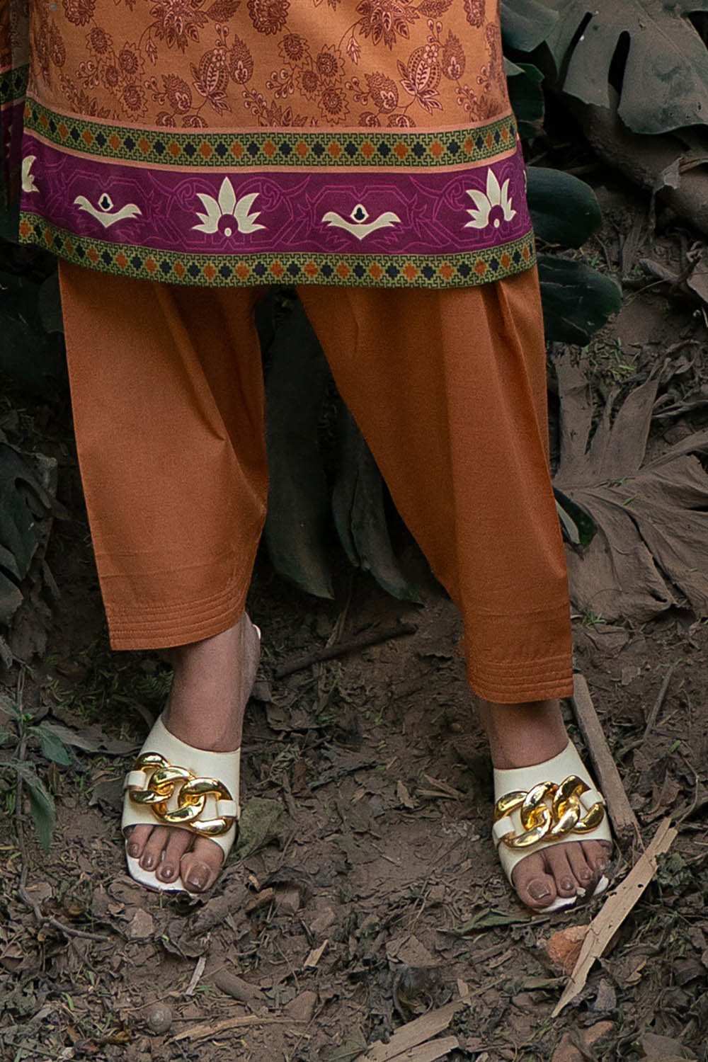 3 Piece Printed Lawn Suit with Embroidered Neckline - Image 5