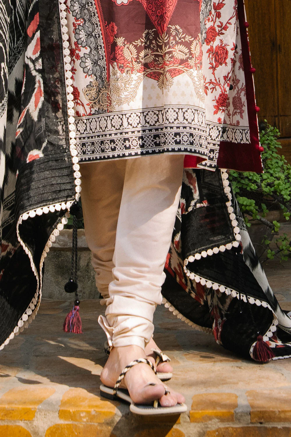3 Piece Printed Lawn Suit with Printed Chiffon Dupatta - Image 5