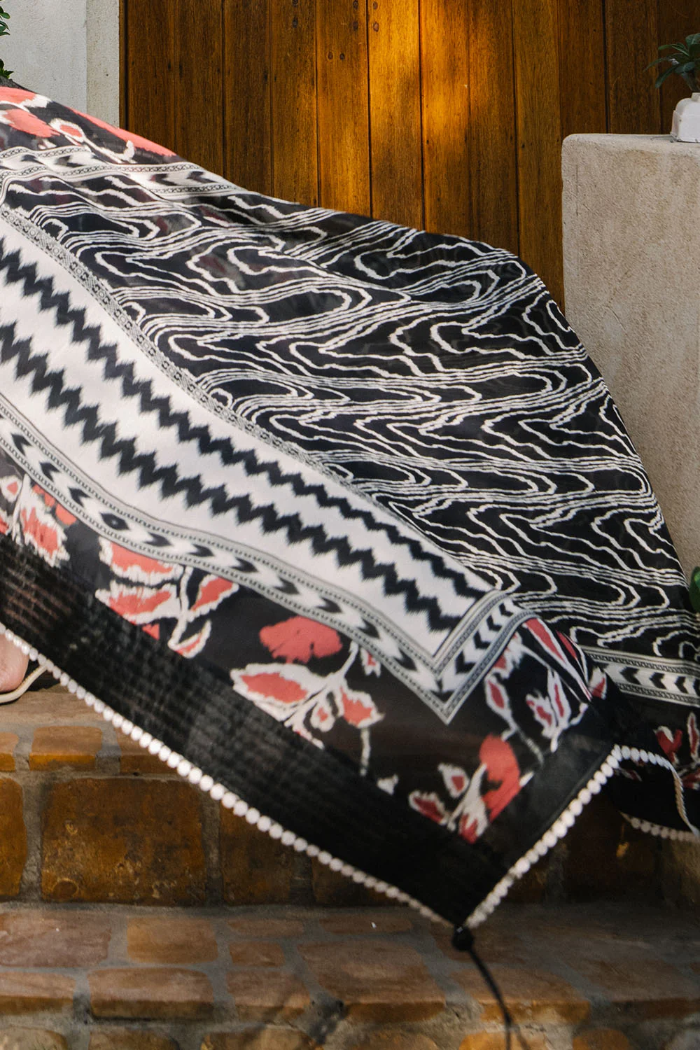 3 Piece Printed Lawn Suit with Printed Chiffon Dupatta - Image 6
