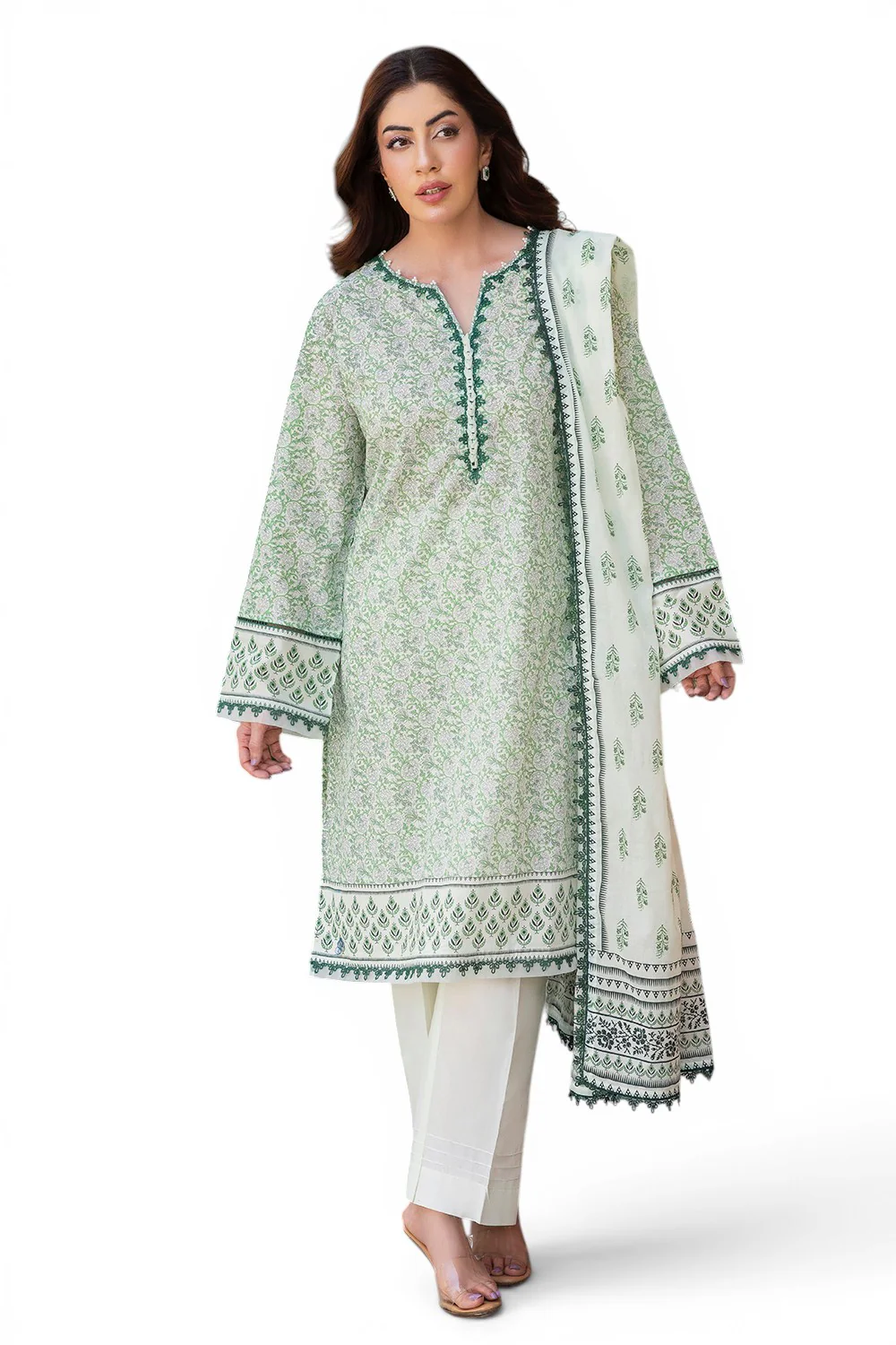 3 Piece Printed Suit
