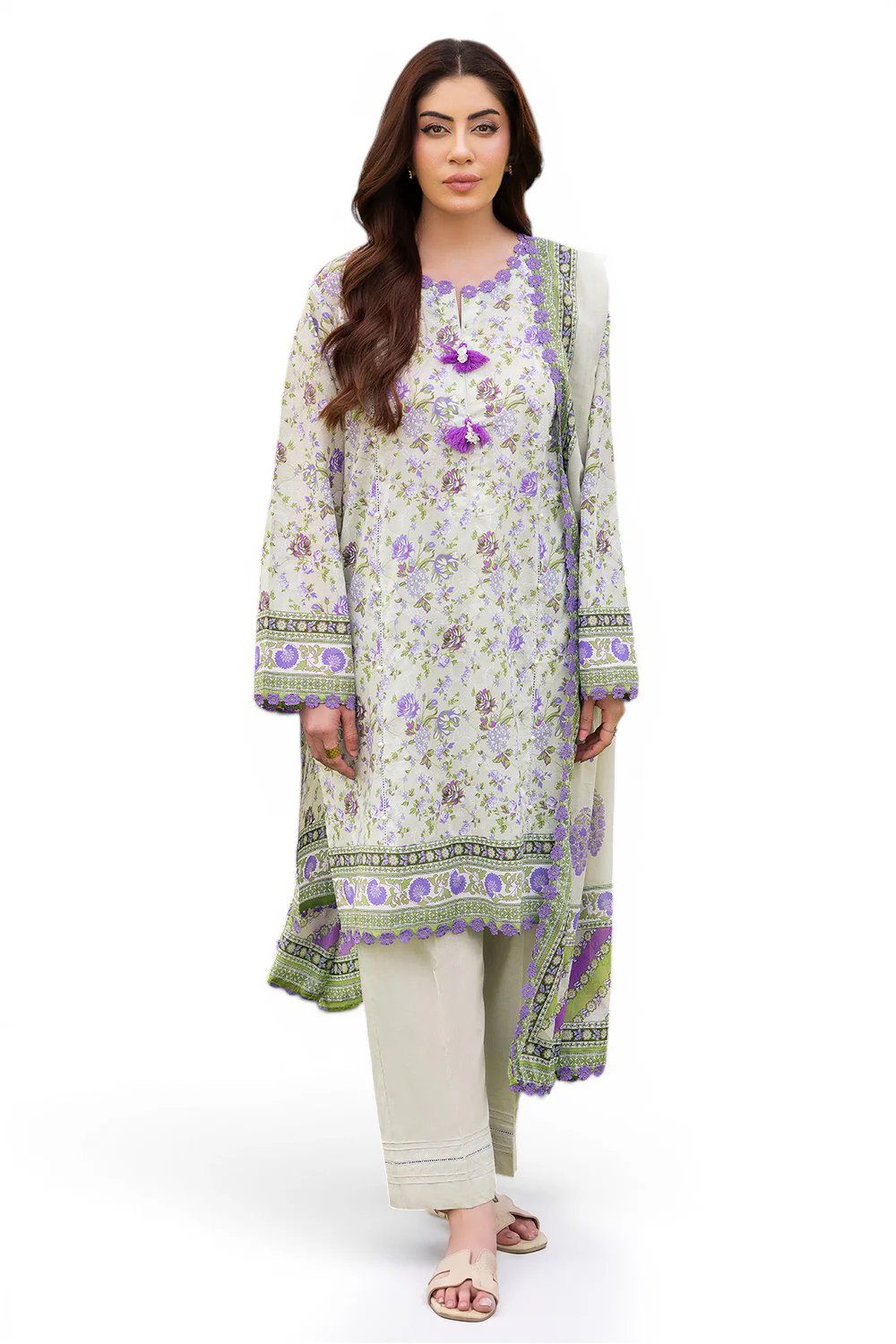 3 Piece Printed Suit