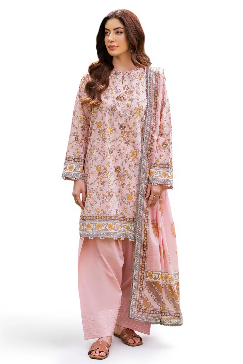 3 Piece Printed Suit