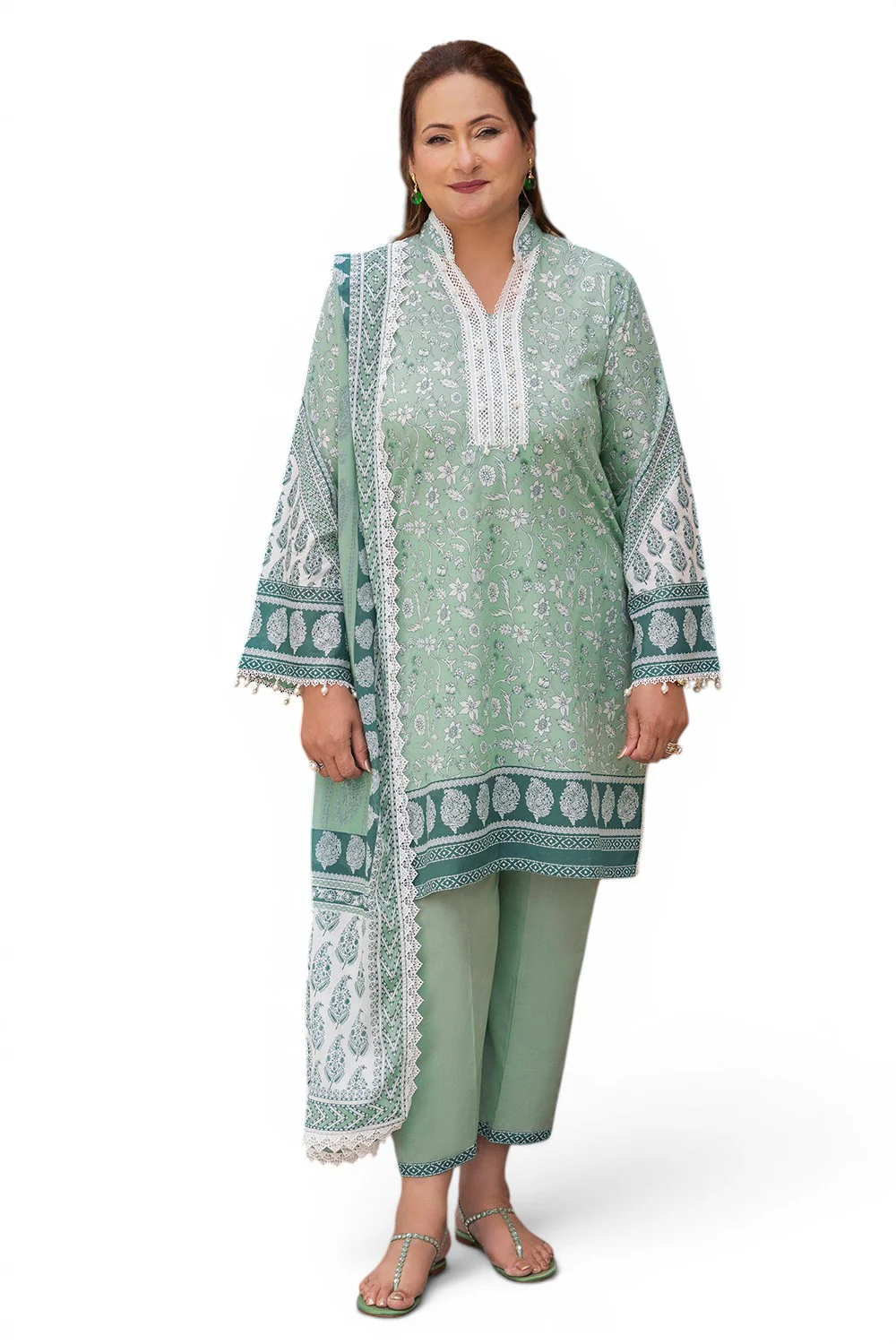 3 Piece Printed Suit