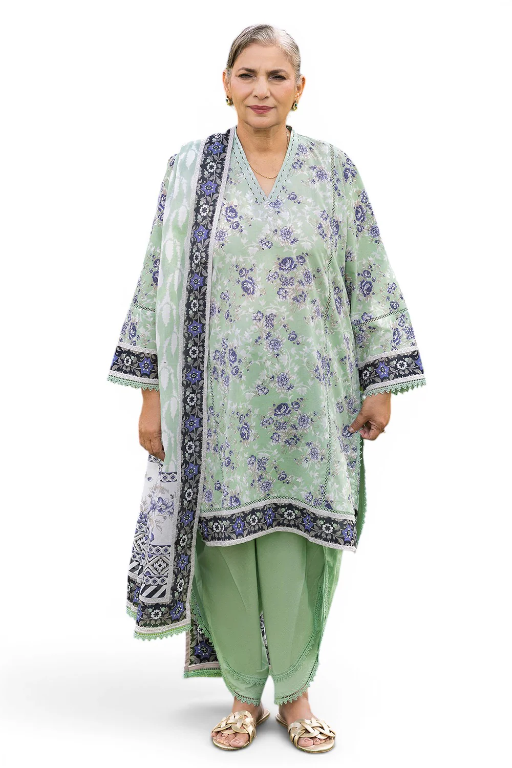 3 Piece Printed Suit