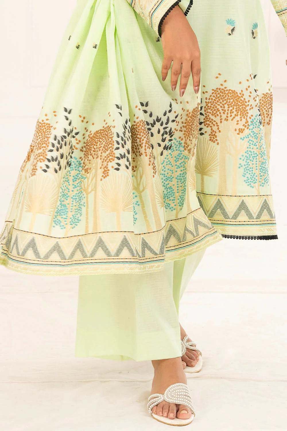3 Piece Unstitched Jacquard Suit - Image 5