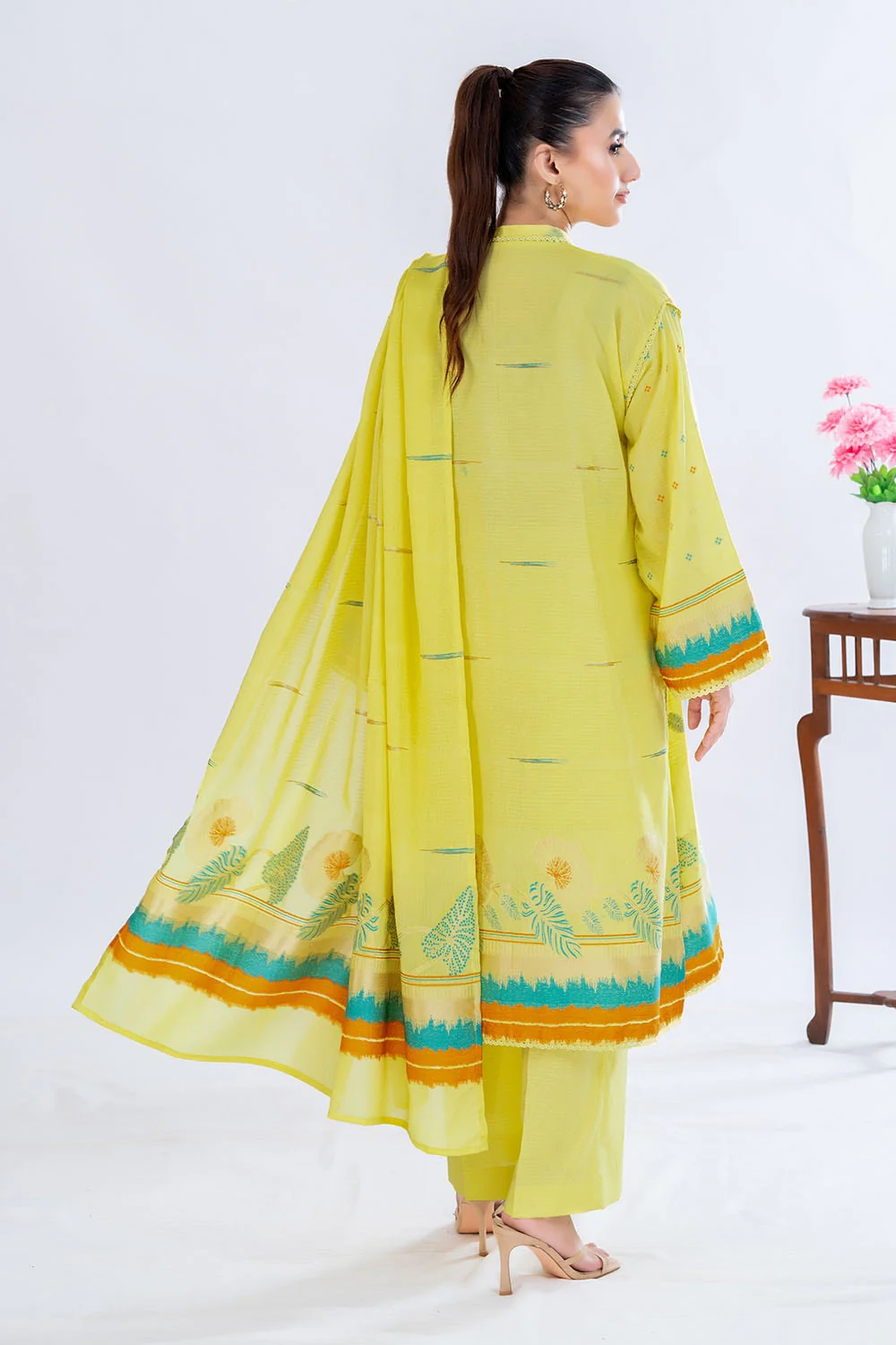 3 Piece Unstitched Jacquard Suit - Image 7
