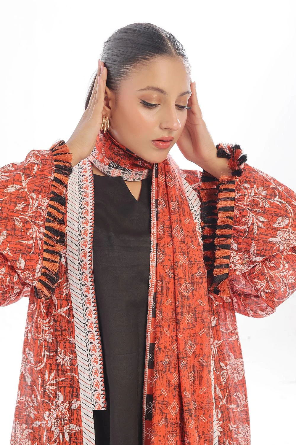 3 Piece Unstitched Printed Lawn Suit - Image 5