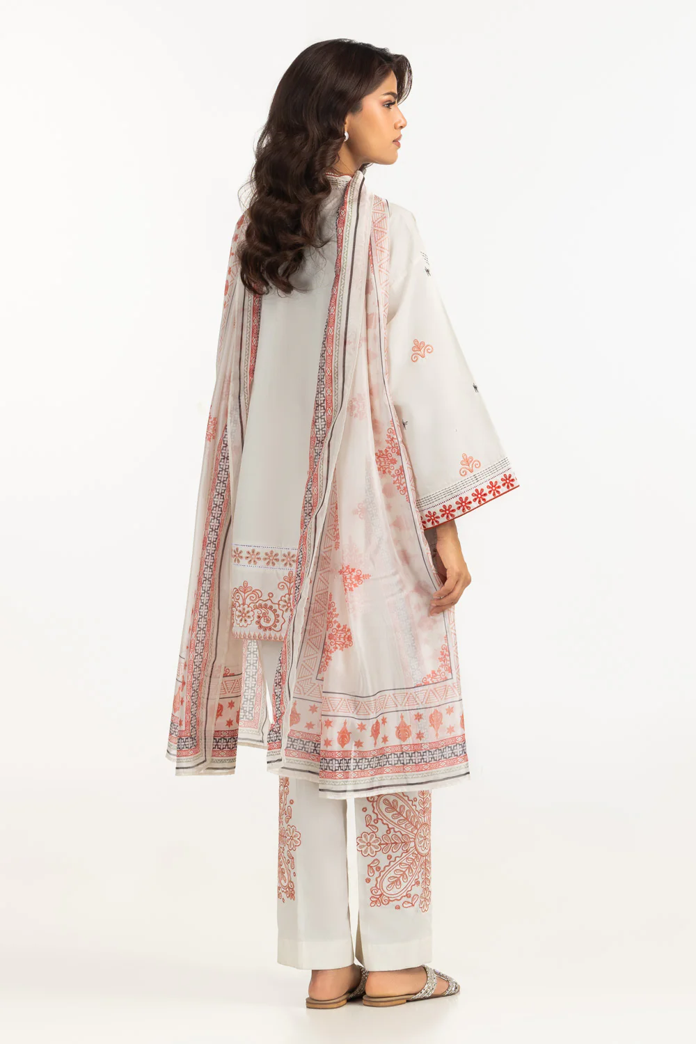 3PC Cambric Embroidered Suit - Image 6