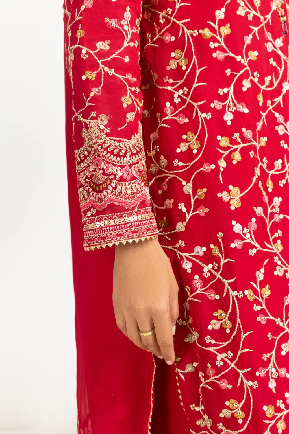 3PC Chiffon Embroidered Suit - Image 3