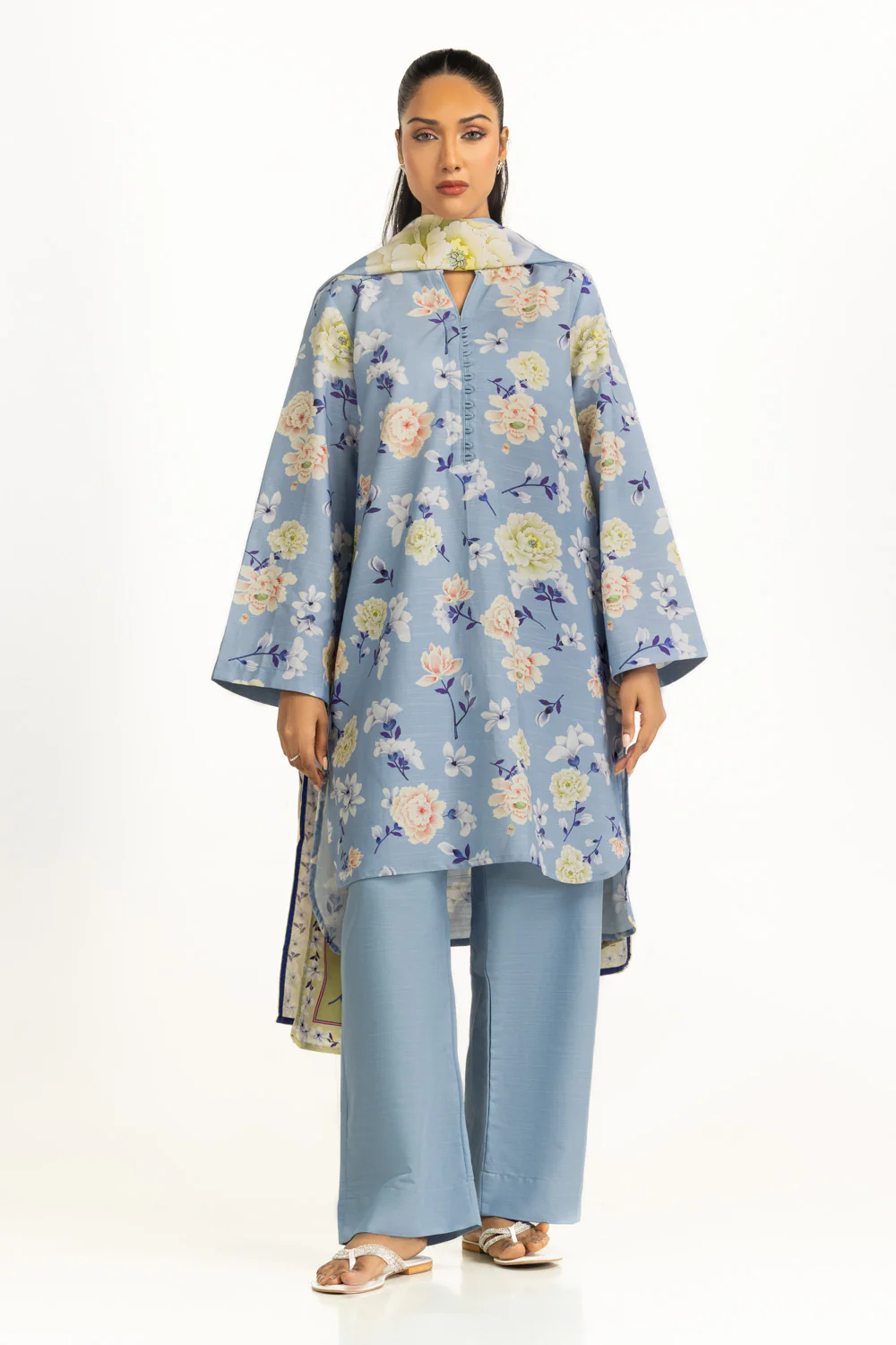 3PC Corduroy Printed Suit - Image 3