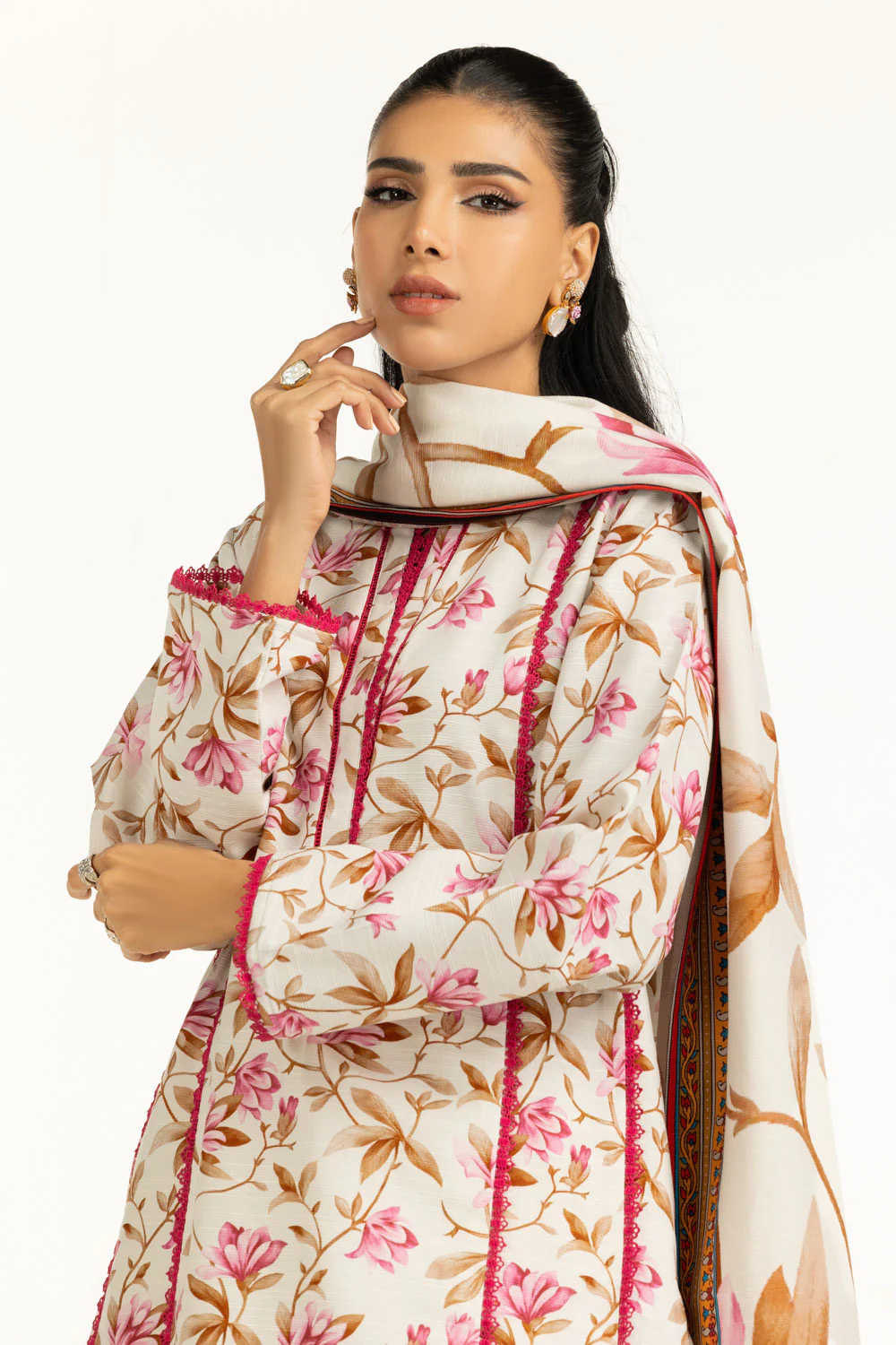 3PC Corduroy Printed Suit - Image 5